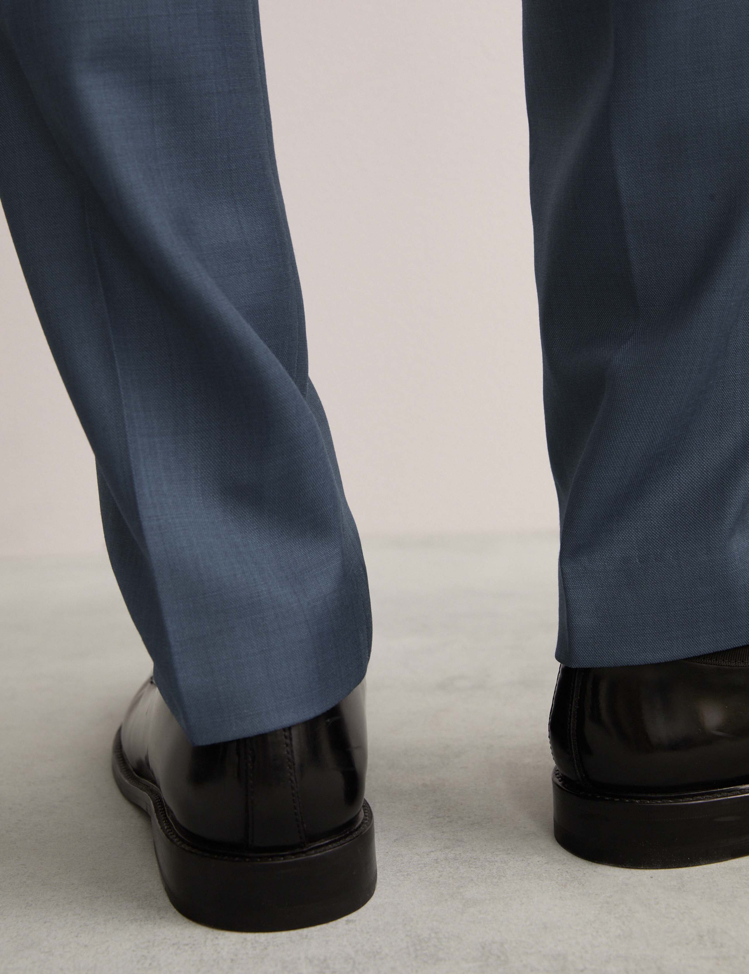 Tailored Fit Pure Wool Textured Suit Trousers 6 of 8