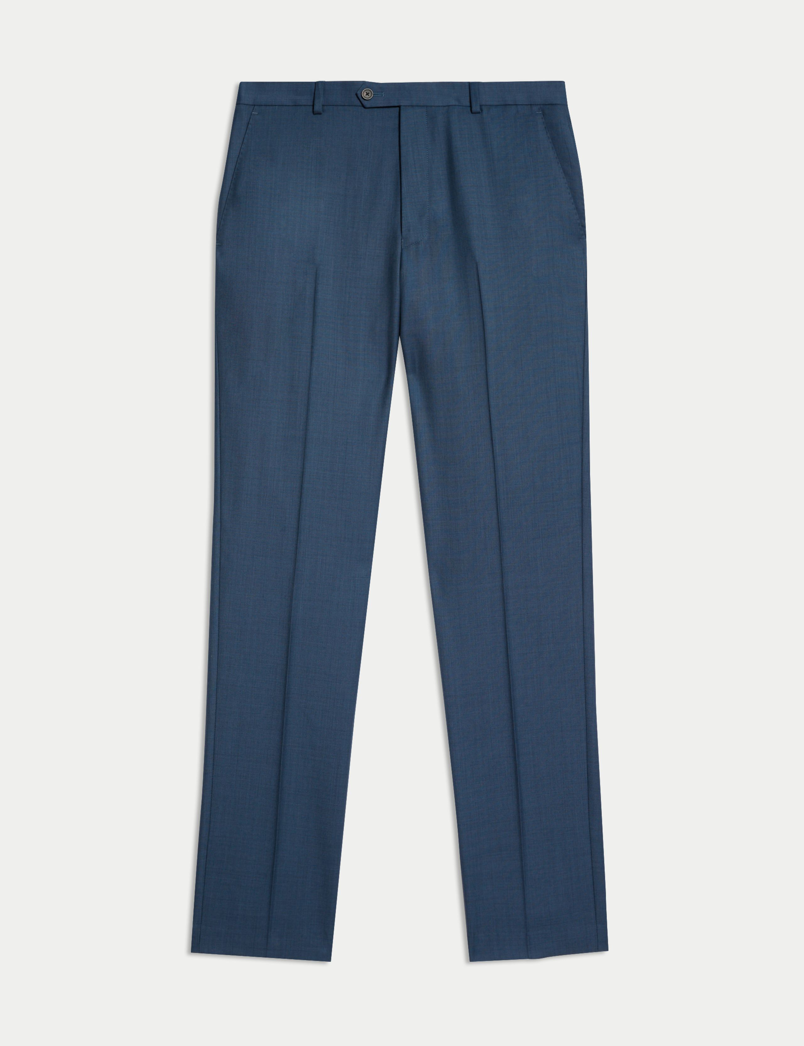 Tailored Fit Pure Wool Textured Suit Trousers 2 of 8