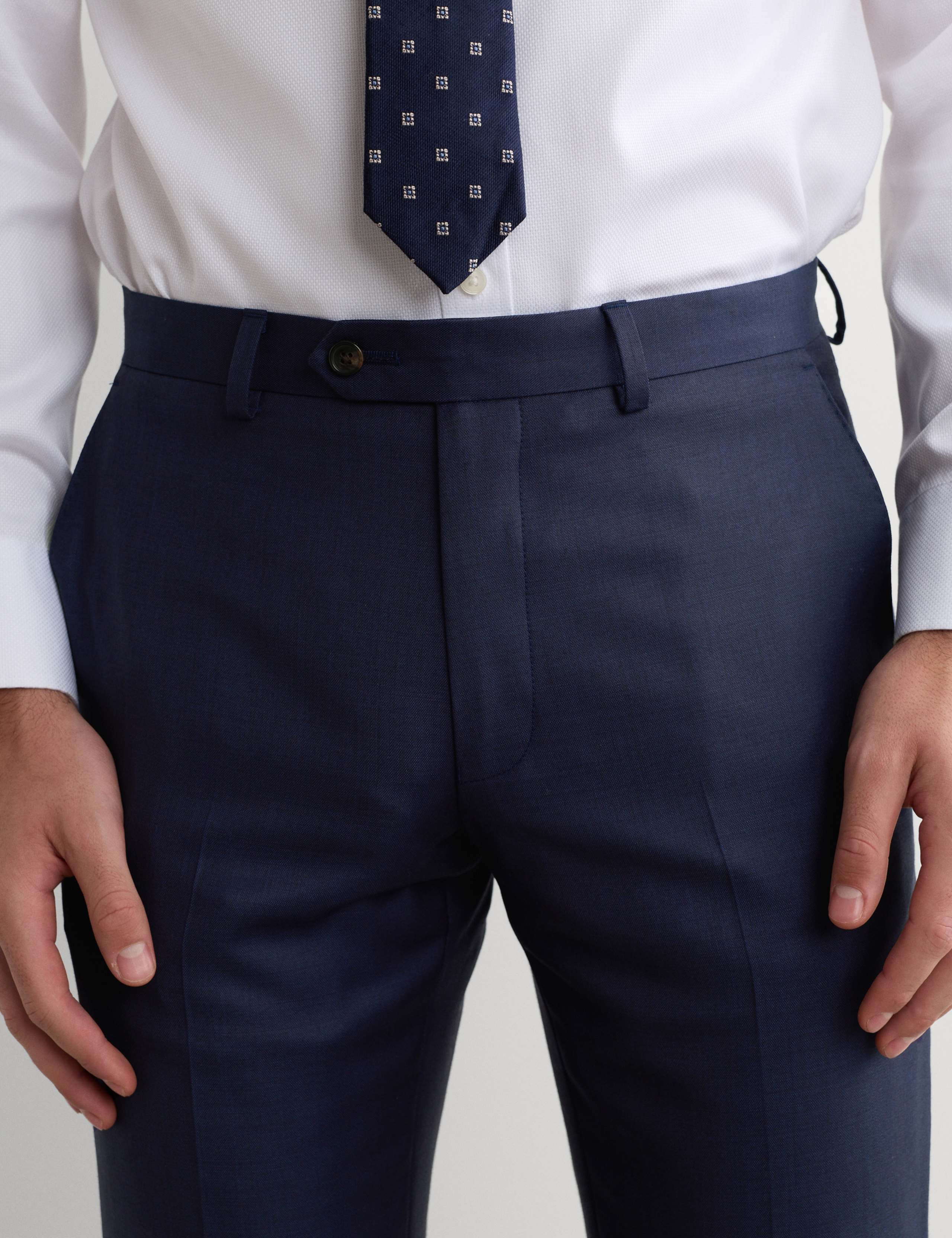 Tailored Fit Pure Wool Textured Suit Trousers 3 of 7