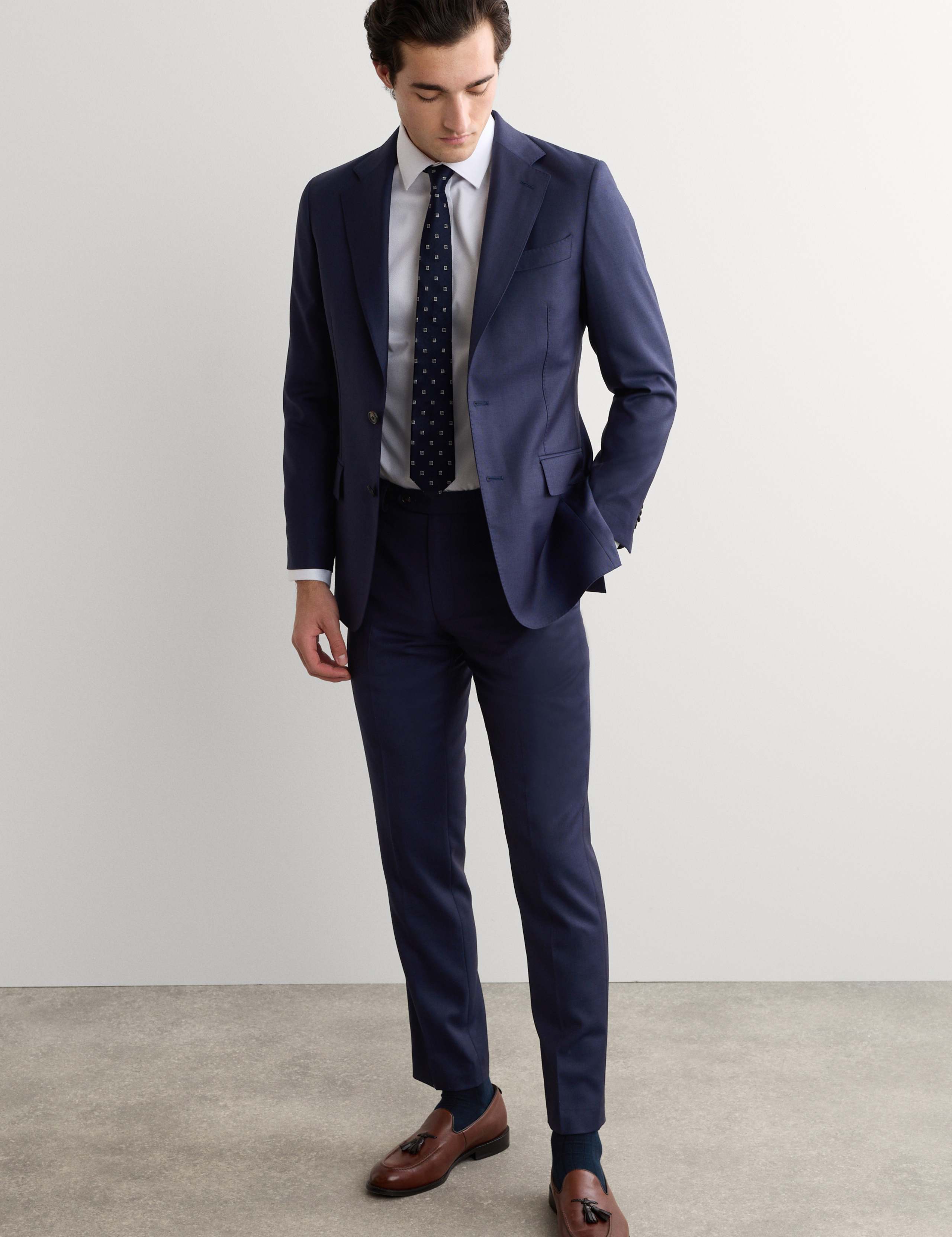 Tailored Fit Pure Wool Textured Suit Trousers 7 of 7