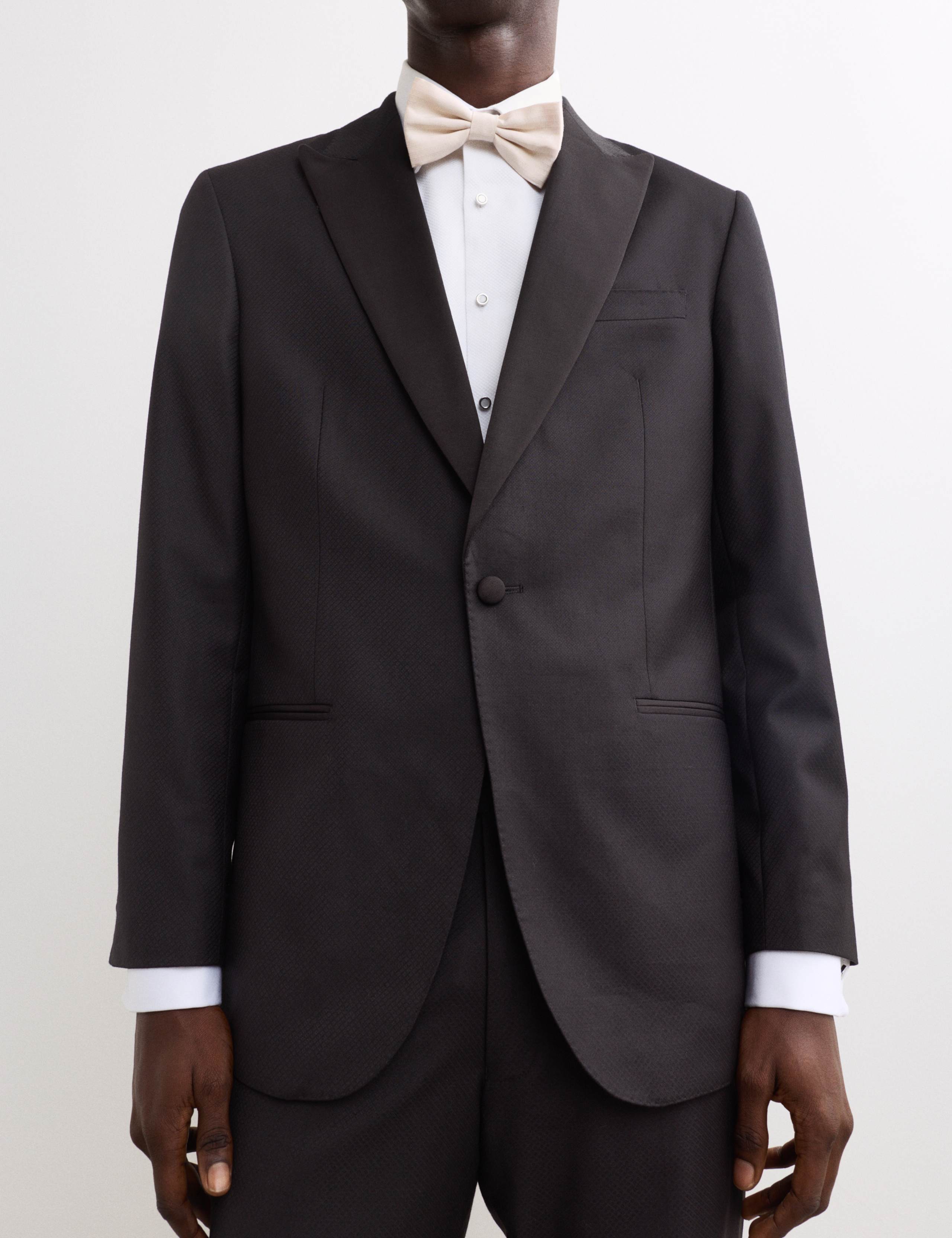 Tailored Fit Pure Wool Tuxedo Jacket 6 of 9