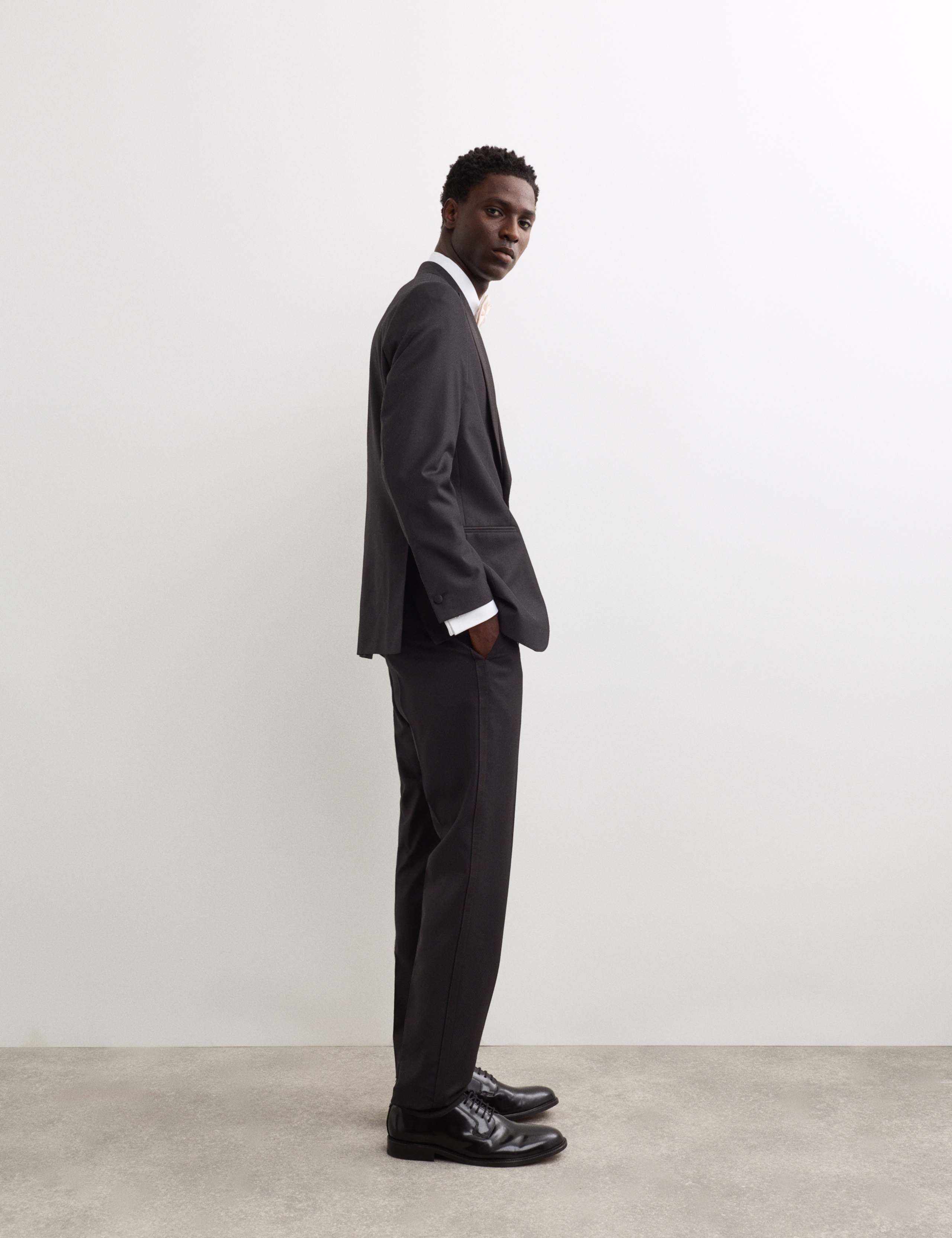 Tailored Fit Pure Wool Tuxedo Jacket 7 of 9