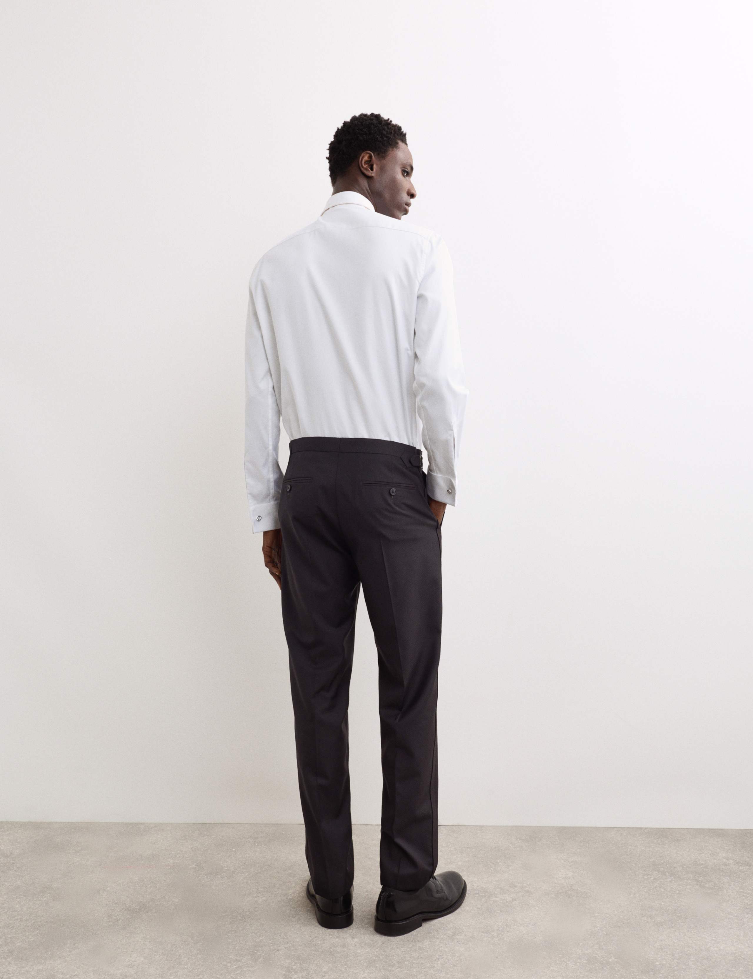 Tailored Fit Pure Wool Tuxedo Trousers 7 of 8