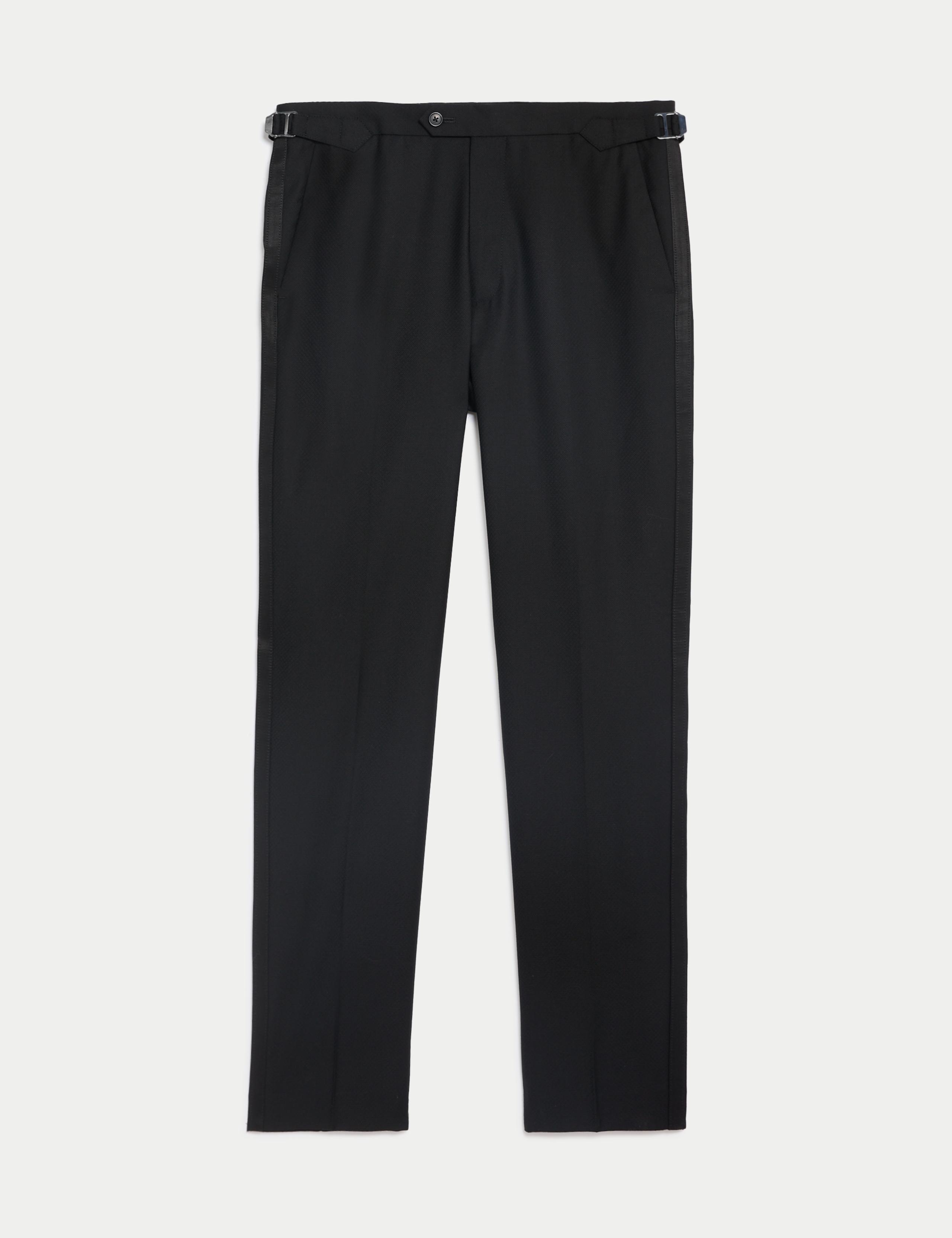 Tailored Fit Pure Wool Tuxedo Trousers 2 of 8