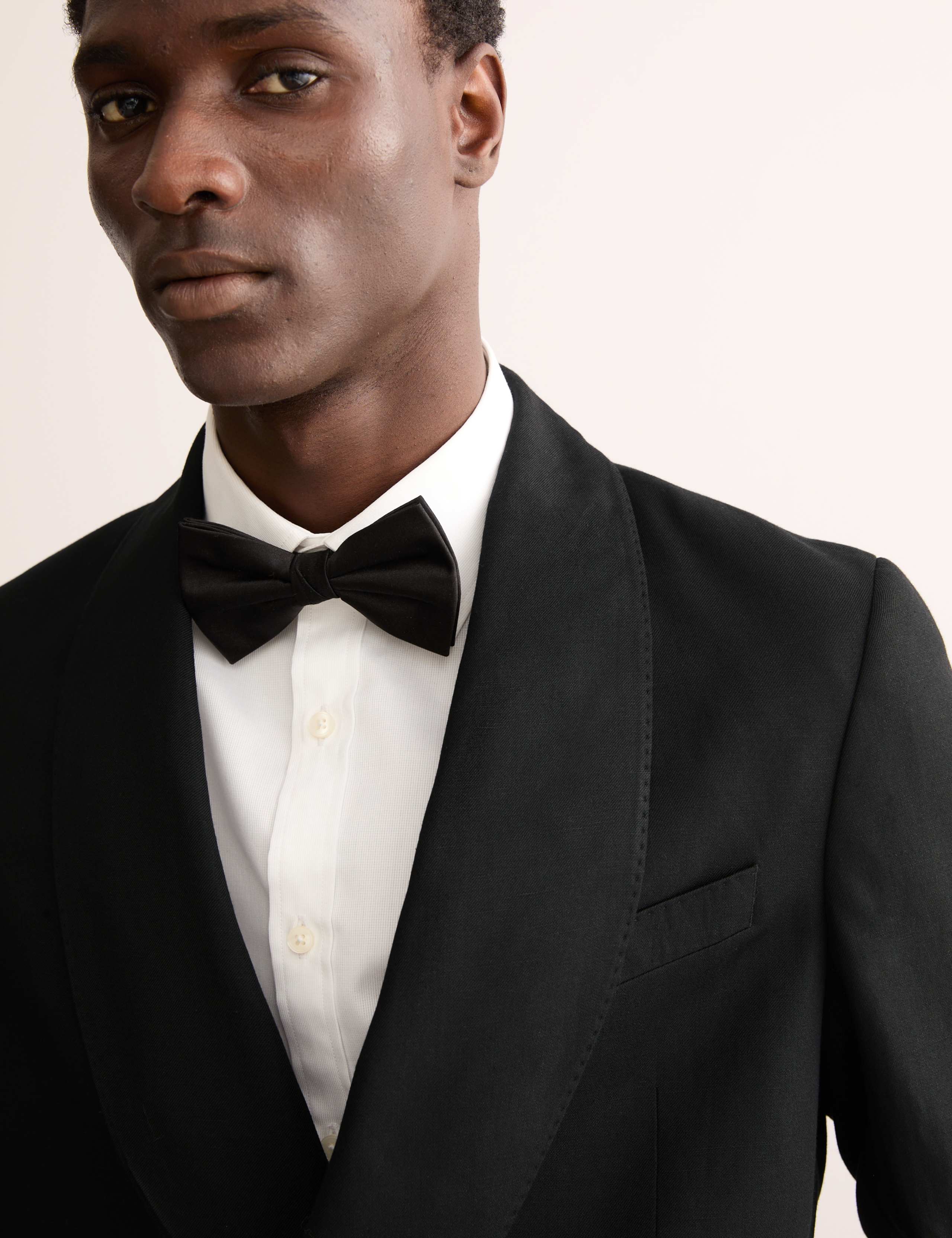 Tailored Linen Wool Blend Jacket with Silk 1 of 8