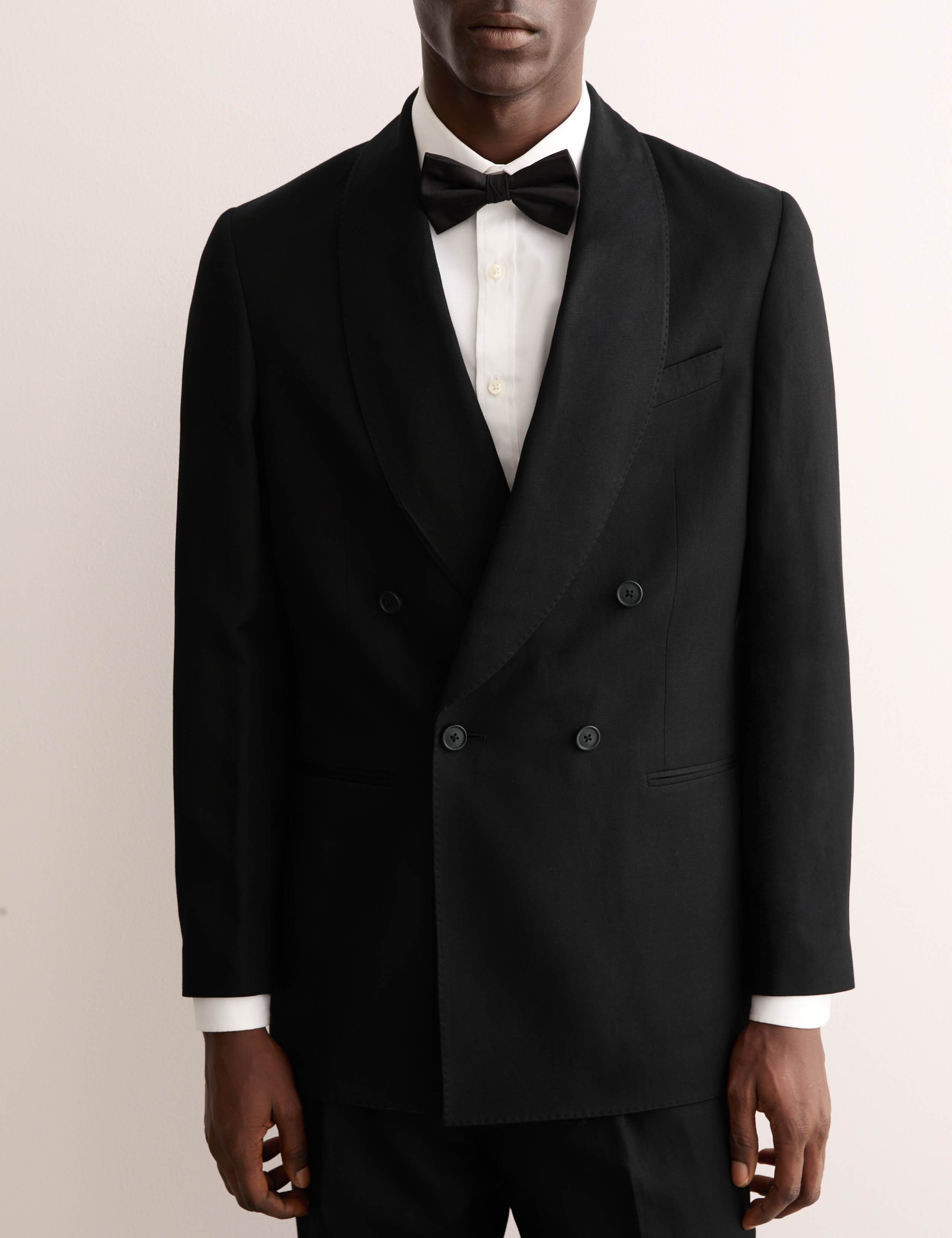 Tailored Linen Wool Blend Jacket with Silk 4 of 8