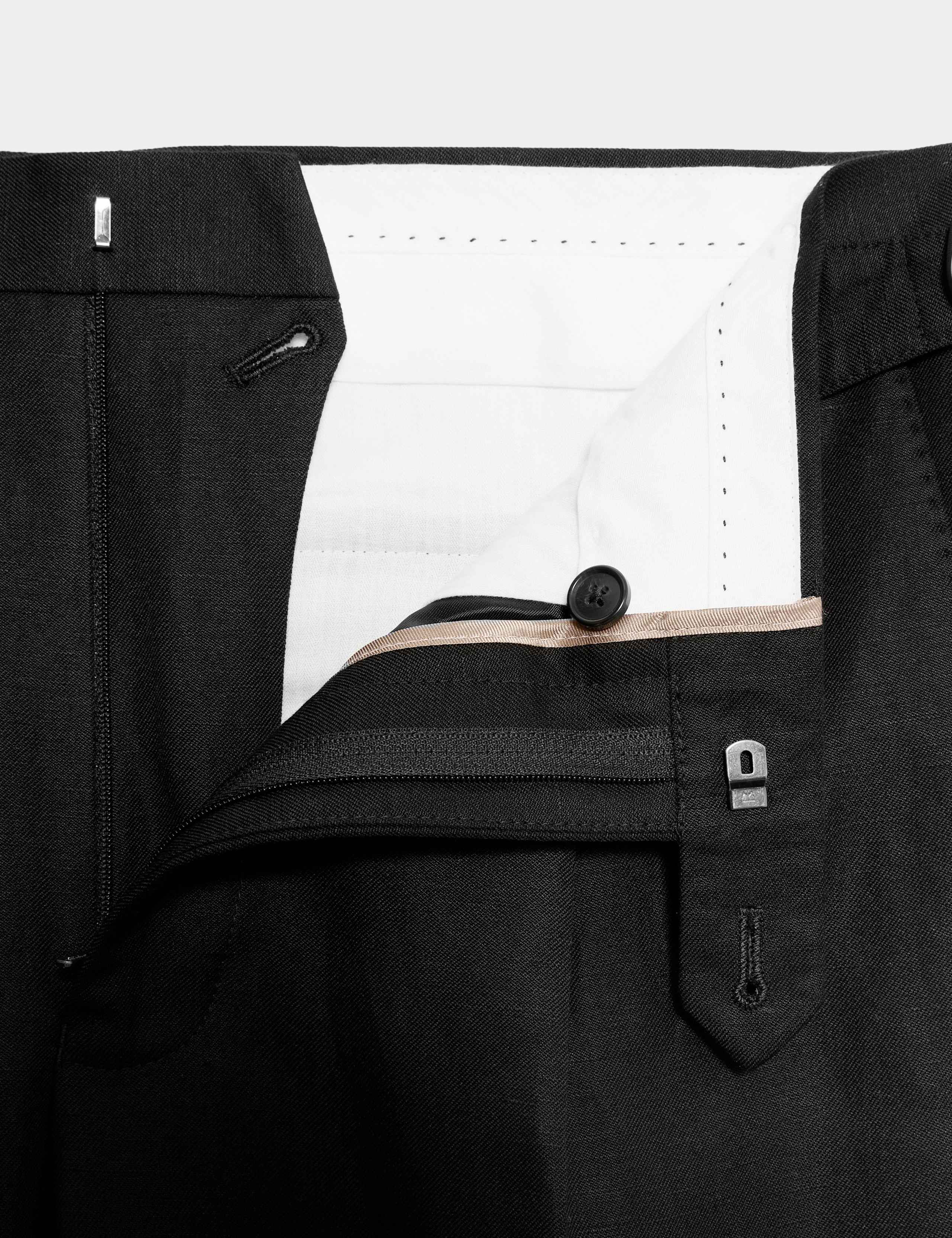 Tailored Fit Wool Linen Silk Trousers 3 of 9