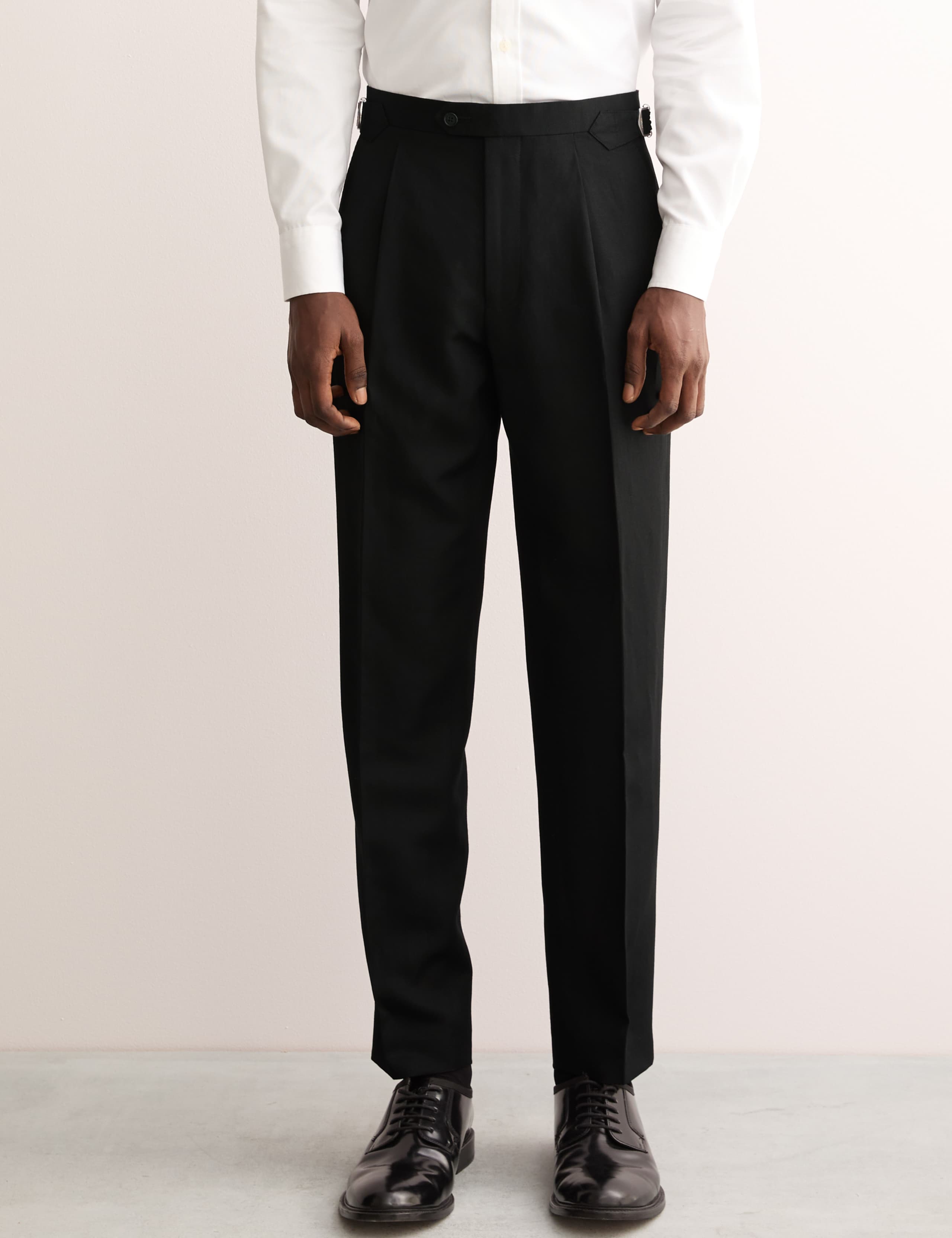 Tailored Fit Wool Linen Silk Trousers 4 of 9