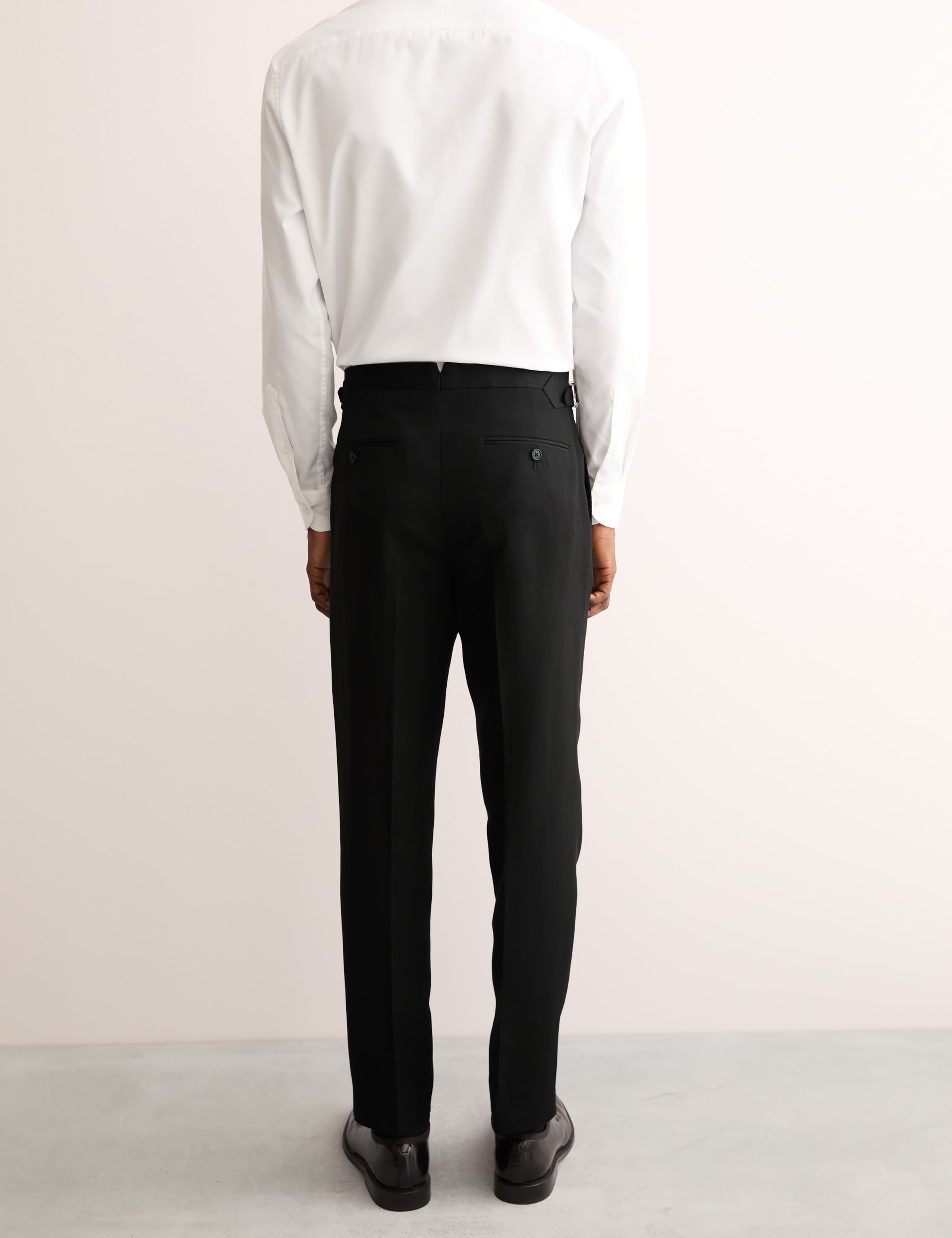 Tailored Fit Wool Linen Silk Trousers 6 of 9