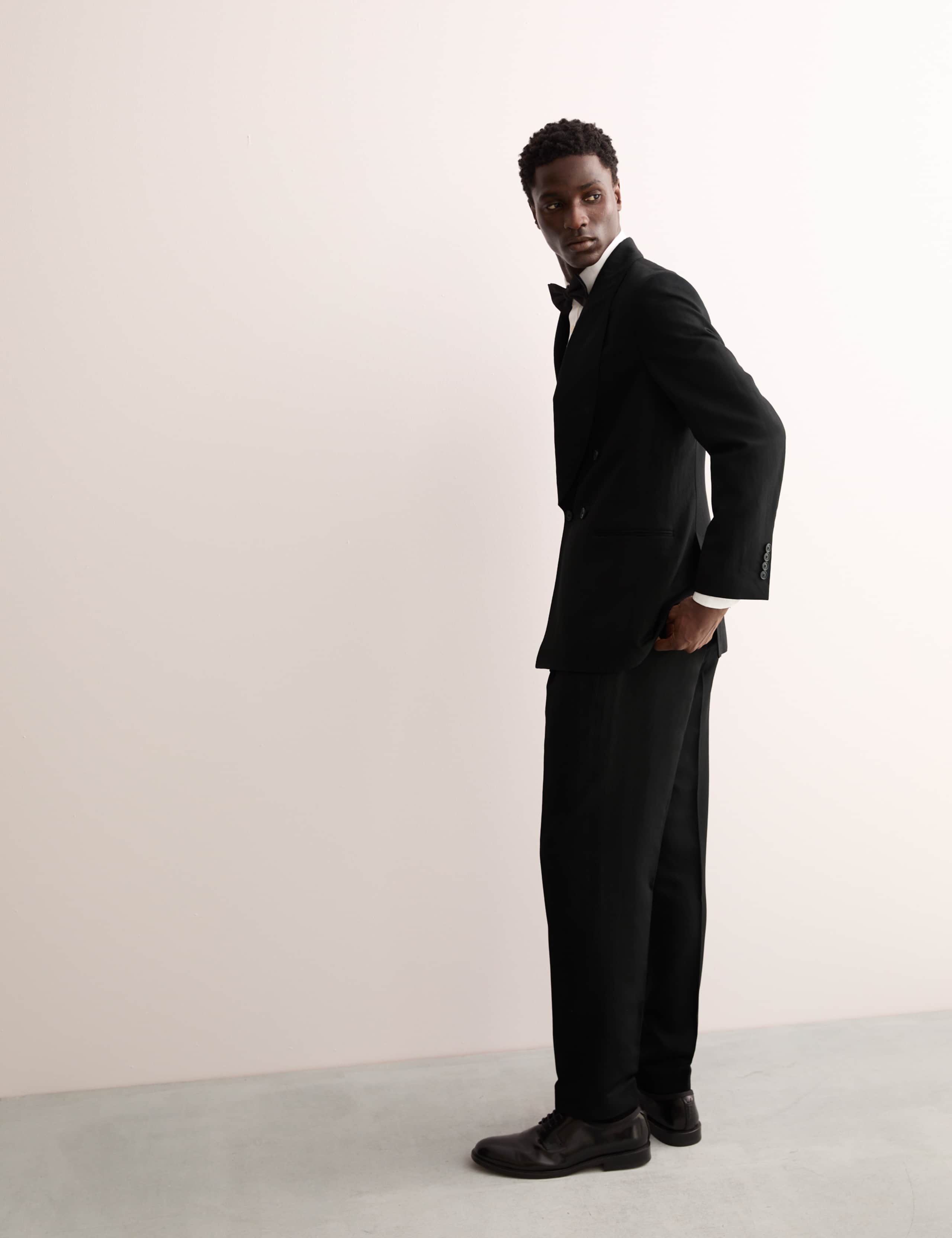 Tailored Fit Wool Linen Silk Trousers 7 of 9