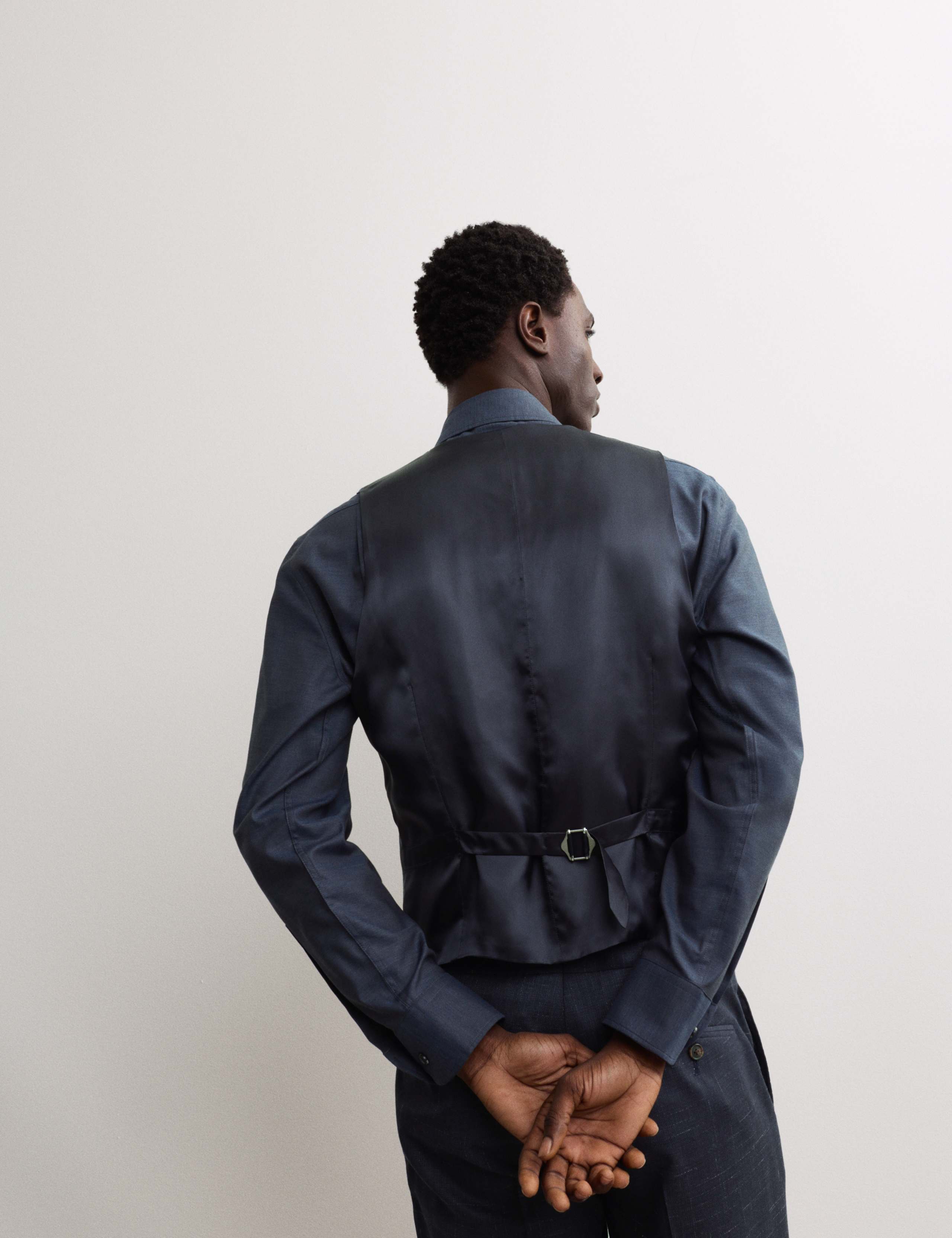 Tailored Fit Wool Rich Textured Waistcoat 6 of 6