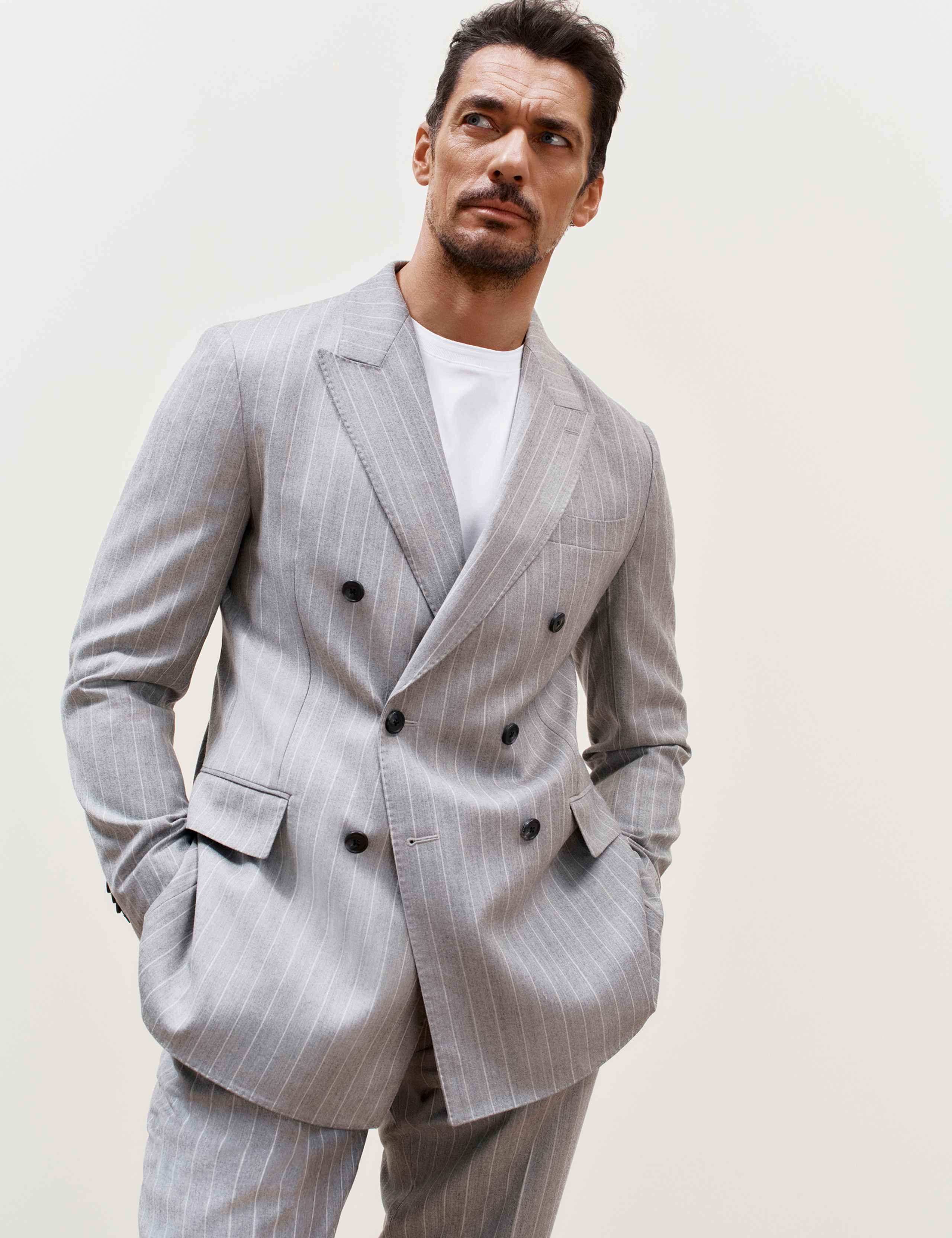 Tailored Fit Italian Wool Suit Jacket with Cashmere 1 of 8