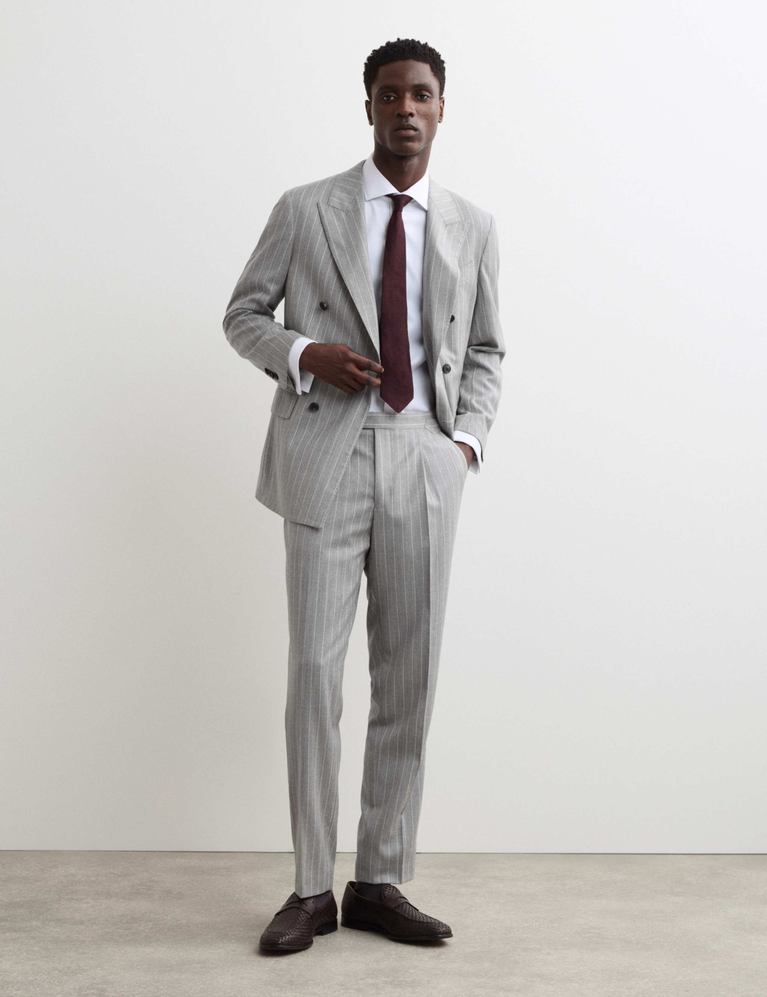 Tailored Fit Italian Wool Suit Trouser with Cashmere 6 of 6