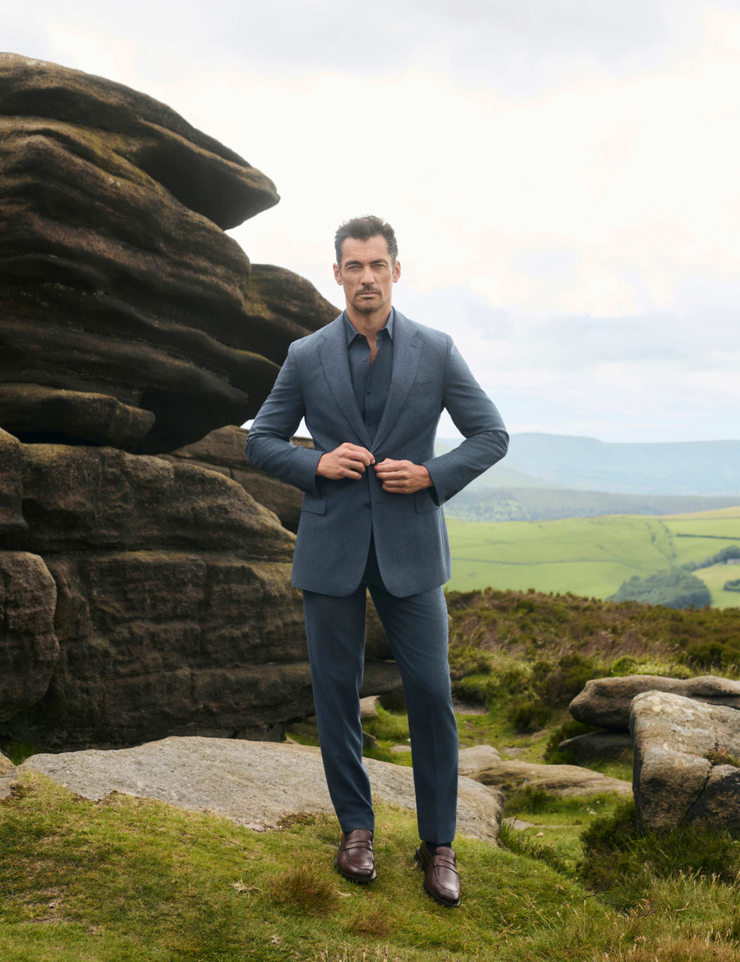 Tailored Fit Italian Wool Textured Suit Jacket 1 of 8