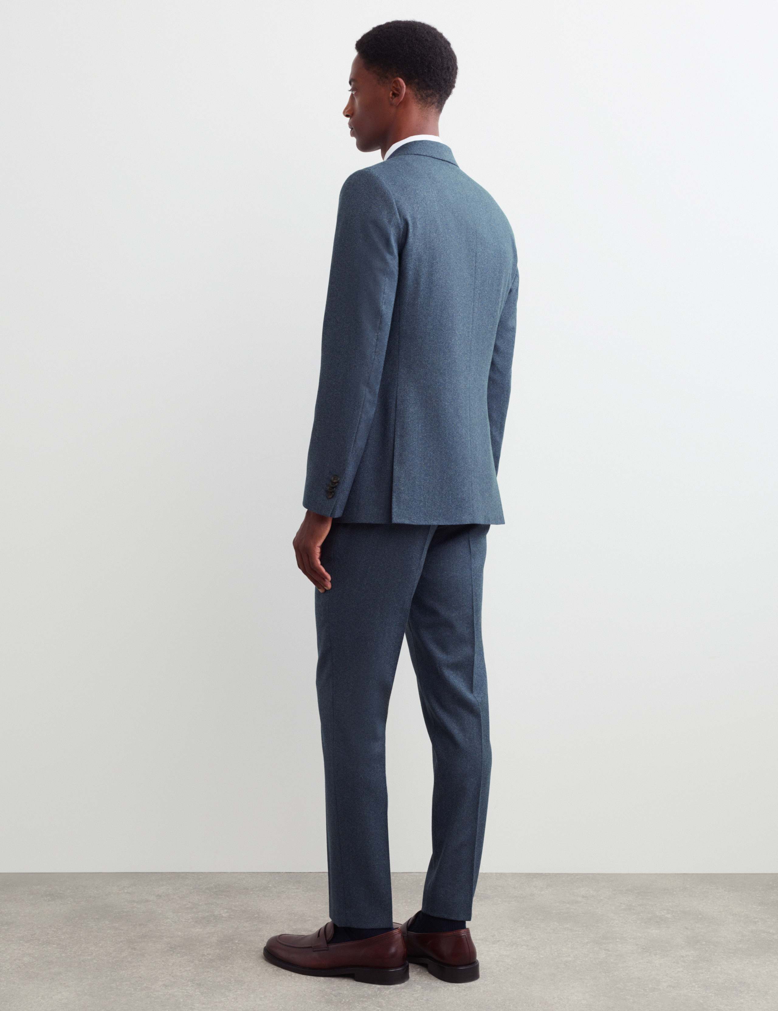 Tailored Fit Pure Wool Mouliné Suit Jacket 5 of 7
