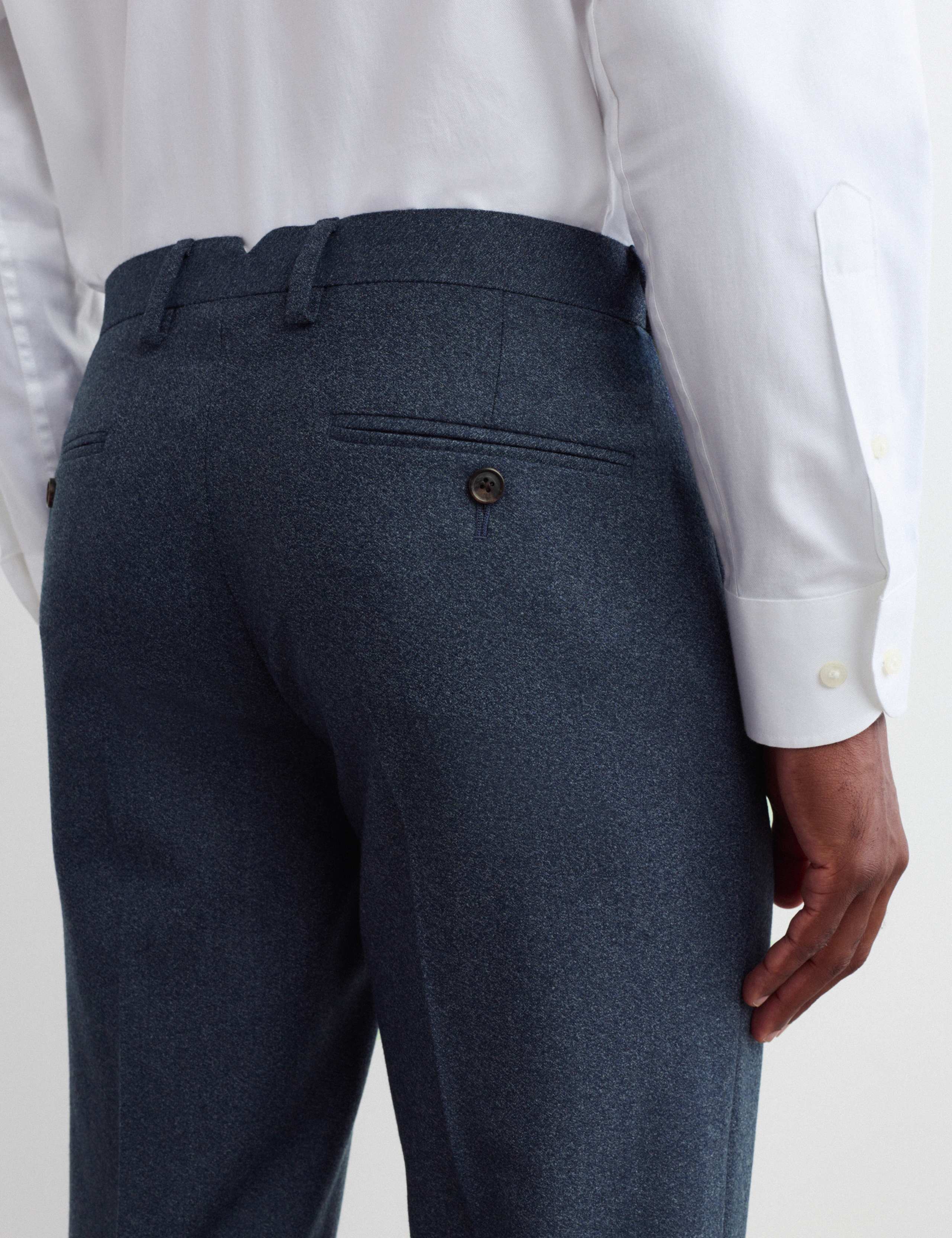 Tailored Fit Pure Wool Mouline Suit Trousers 4 of 7