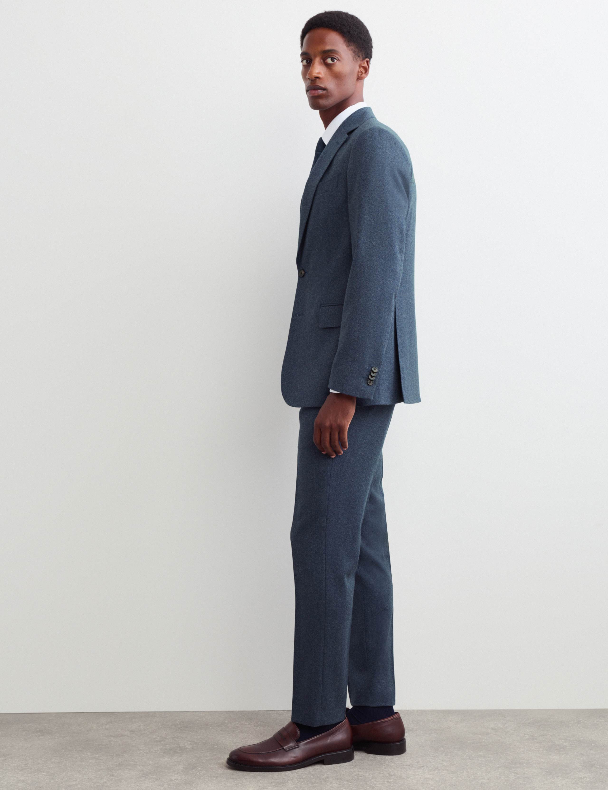 Tailored Fit Pure Wool Mouline Suit Trousers 6 of 7