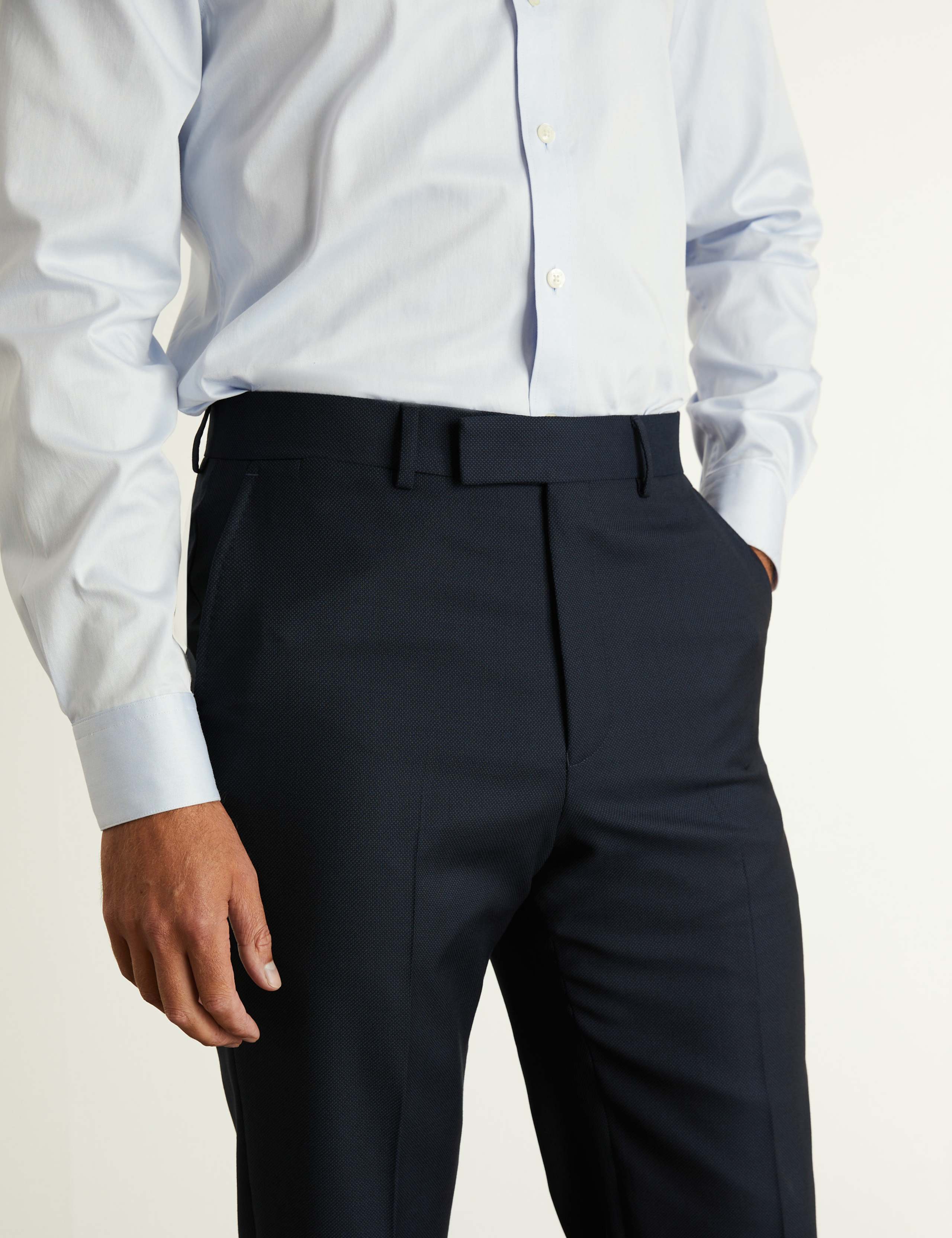Tailored Fit Pure Wool Birdseye Trousers 5 of 11