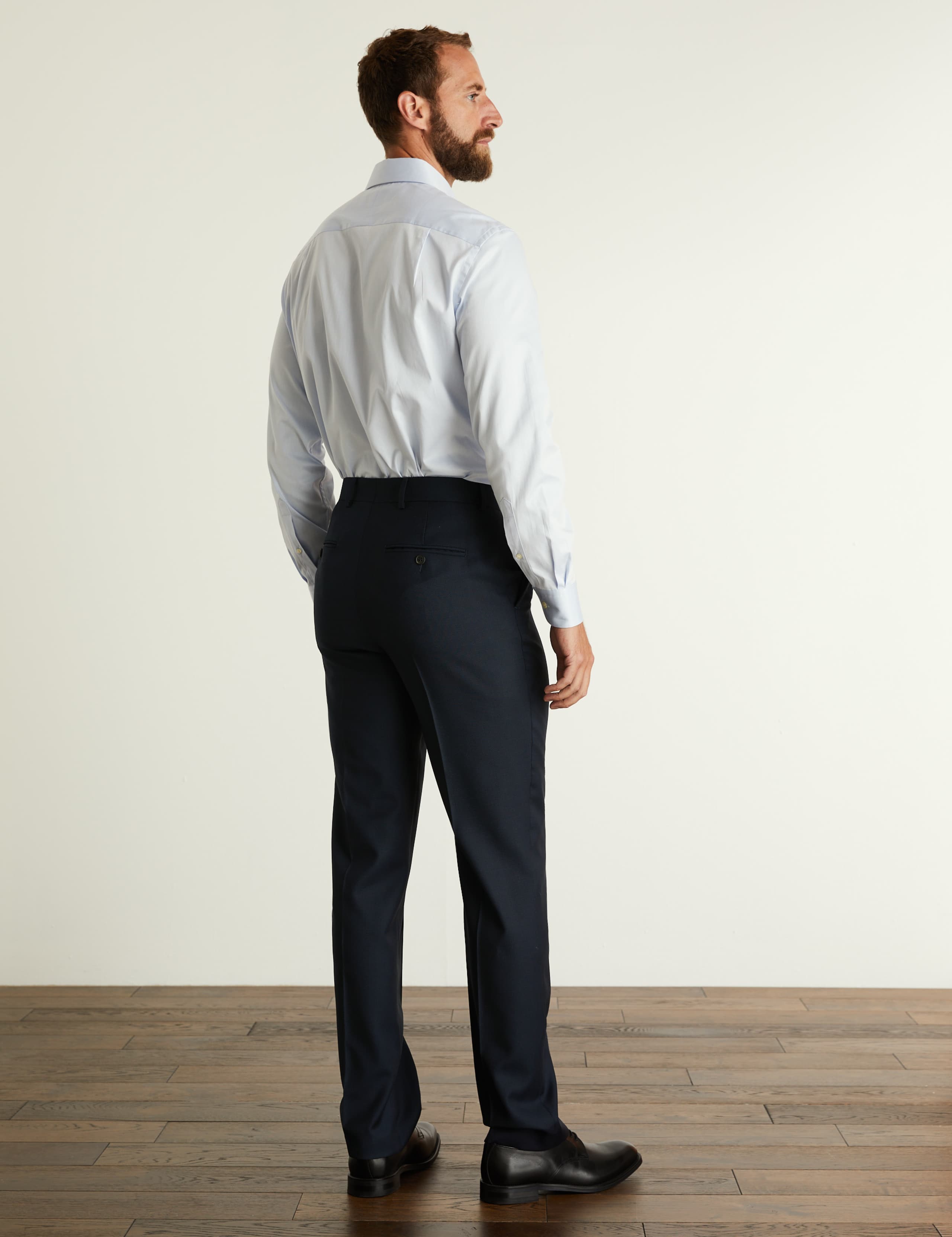 Tailored Fit Pure Wool Birdseye Trousers 6 of 11