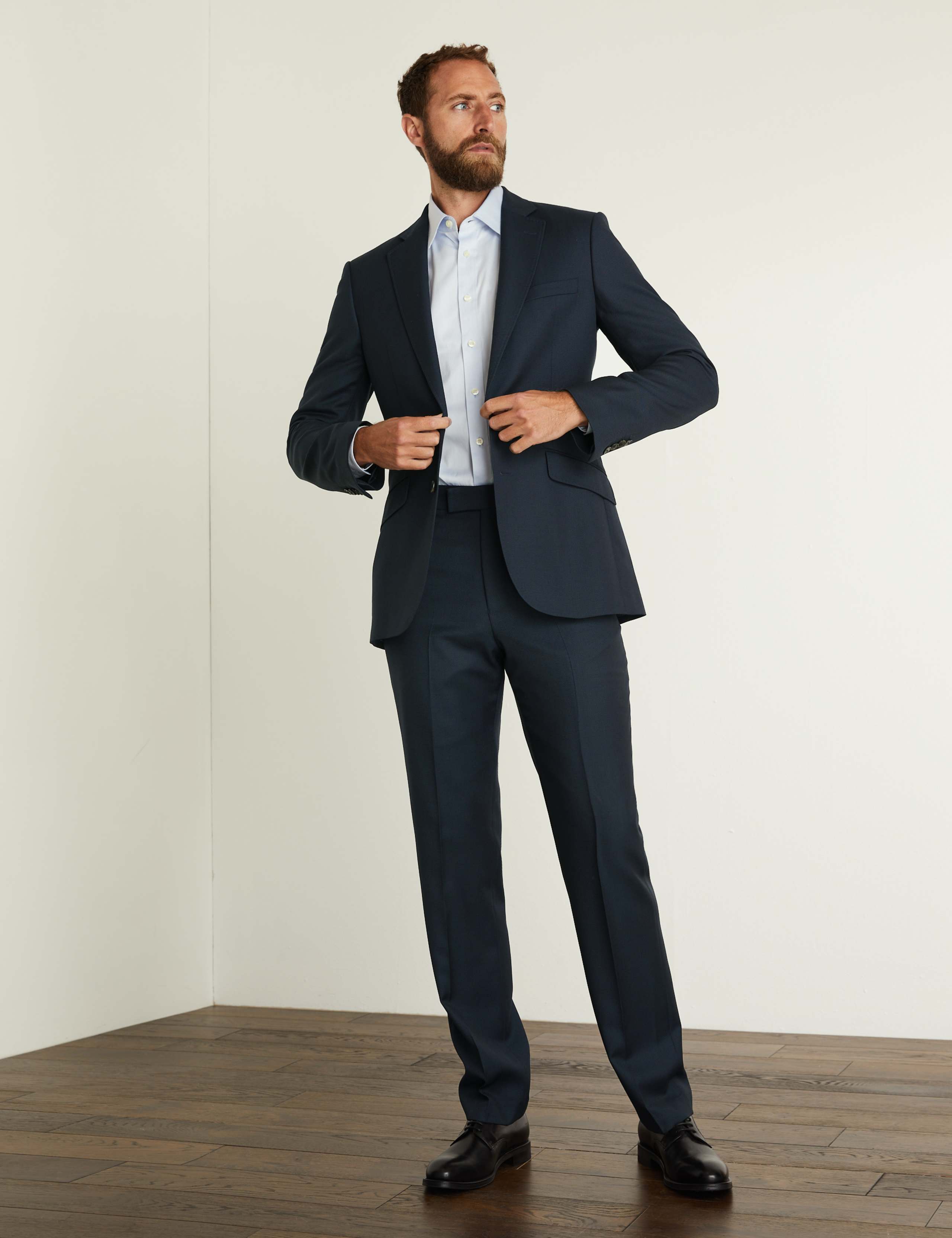Tailored Fit Pure Wool Birdseye Trousers 7 of 11