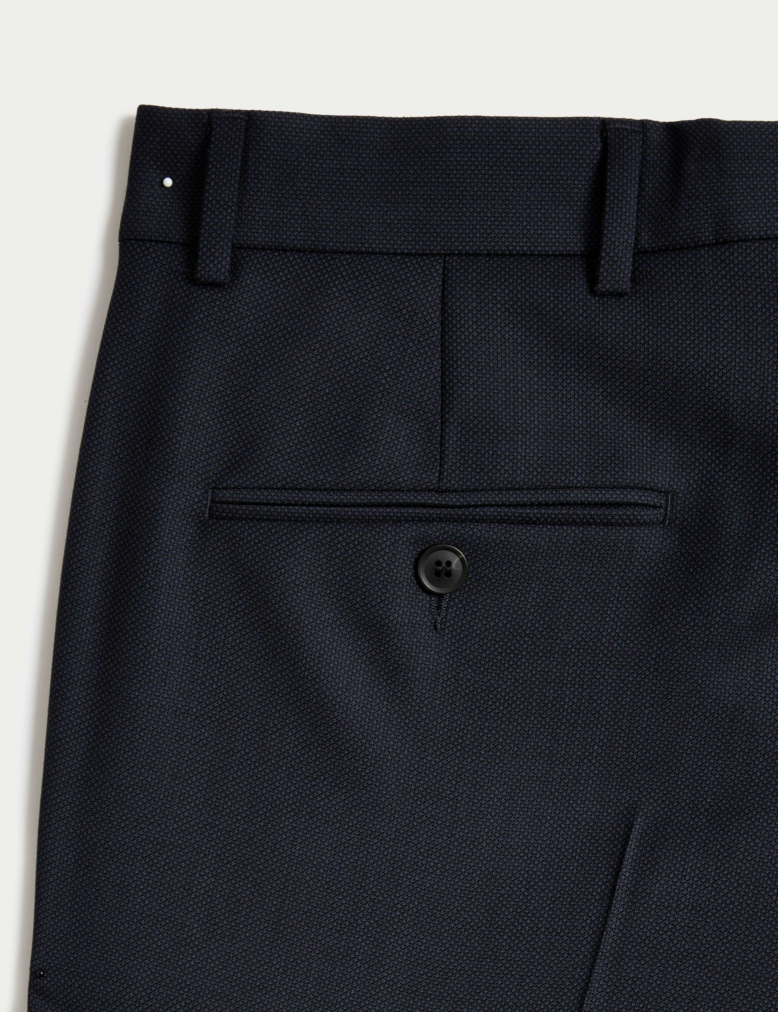 Tailored Fit Pure Wool Birdseye Trousers 10 of 11