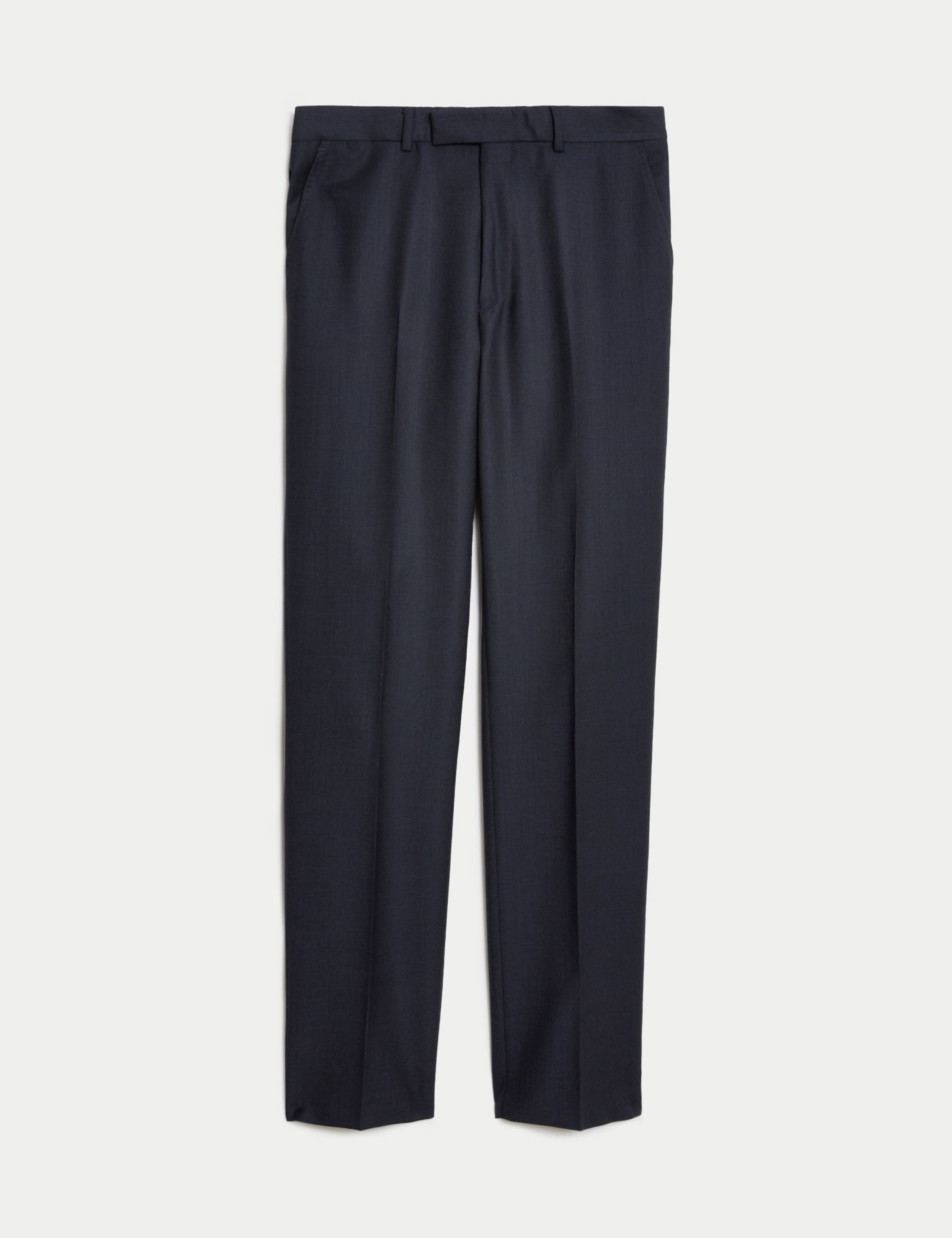Tailored Fit Pure Wool Birdseye Trousers 2 of 11