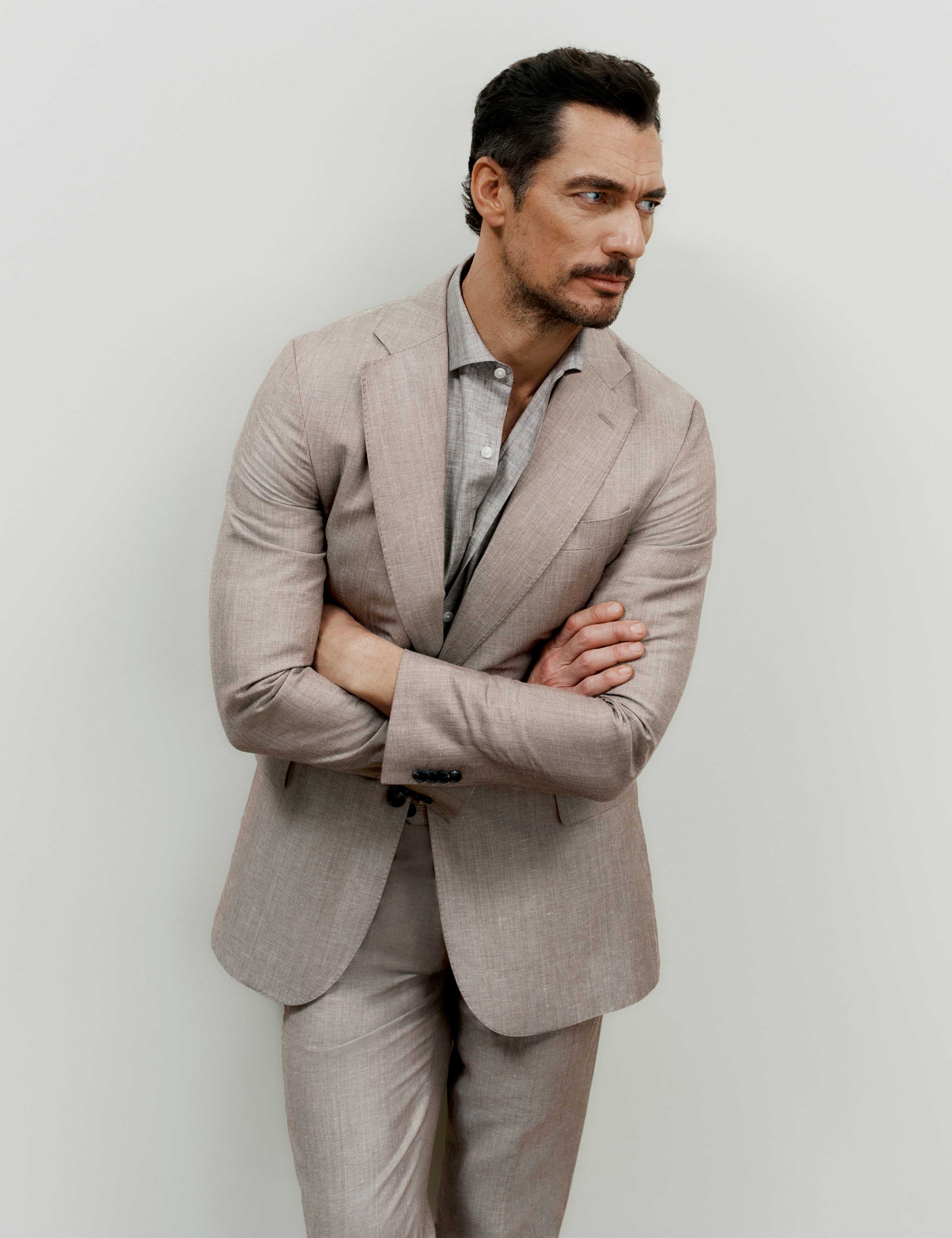 Tailored Fit Italian Wool Linen Blend Suit Jacket 1 of 8