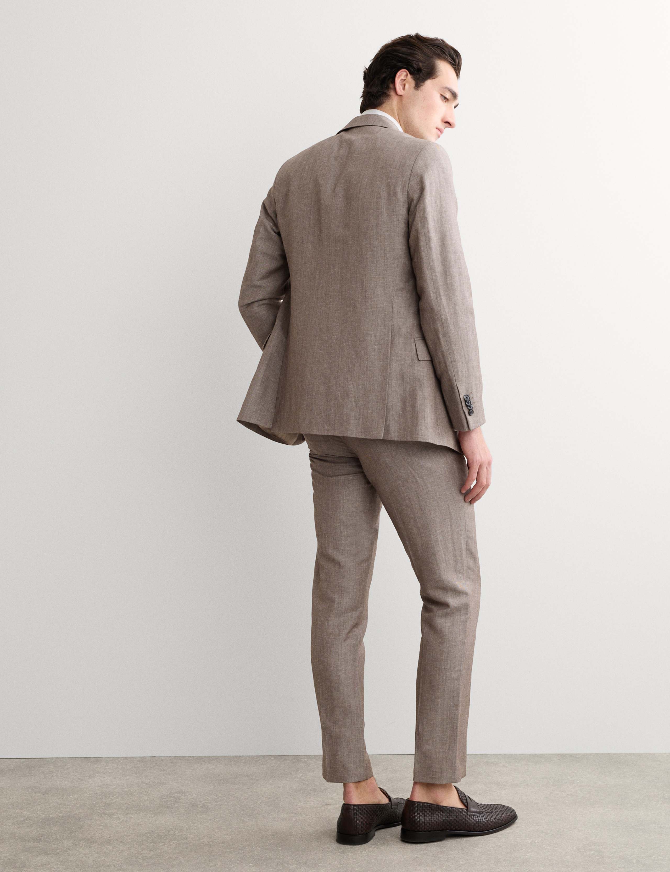 Tailored Fit Italian Wool Linen Blend Suit Jacket 5 of 8