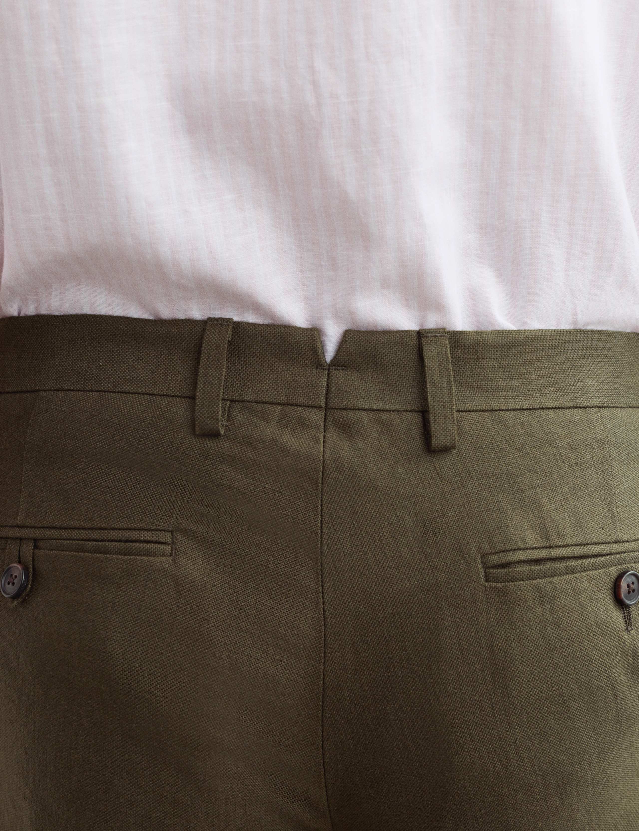 Tailored Fit Pure Linen Trousers 3 of 7