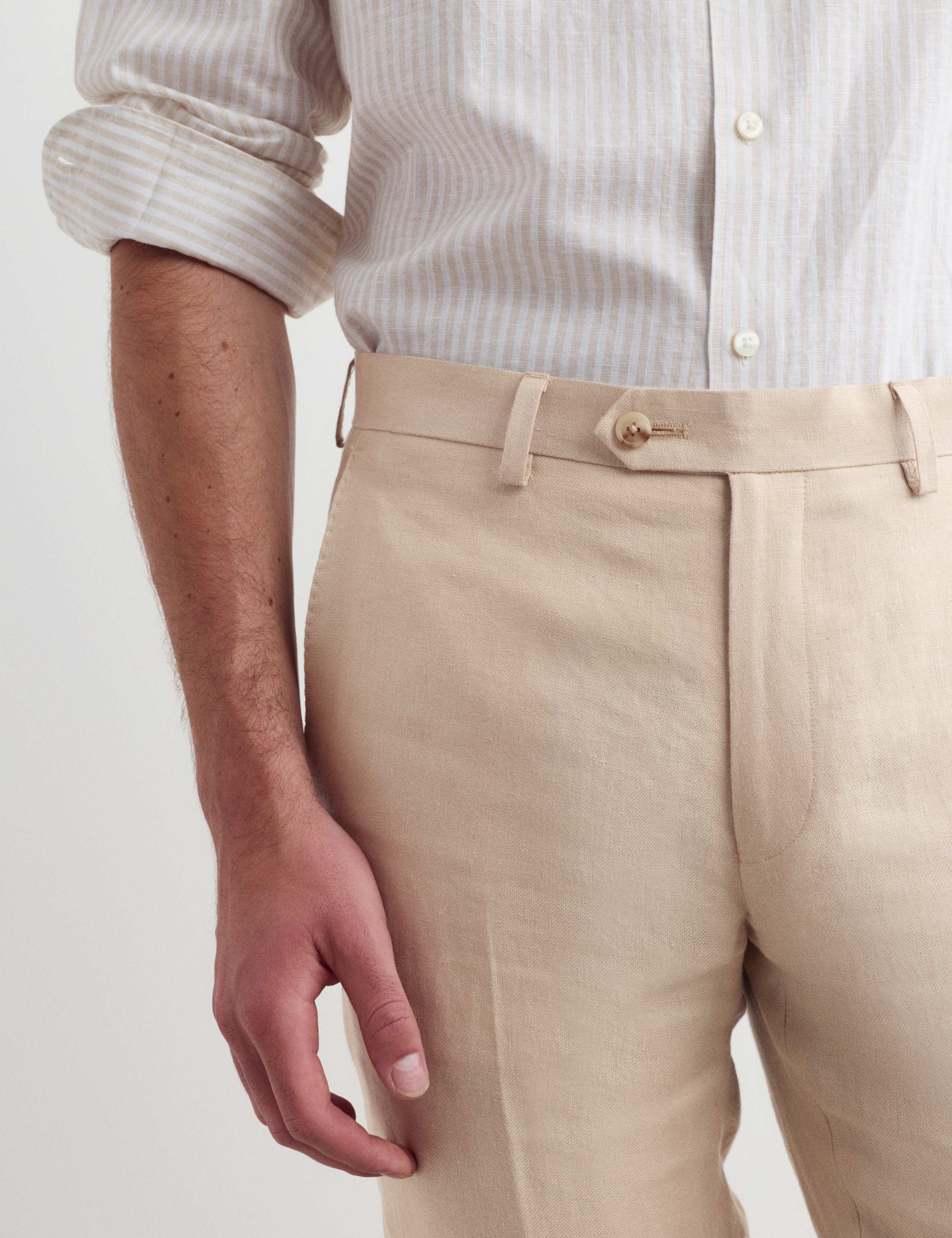 Tailored Fit Pure Linen Trousers 4 of 6