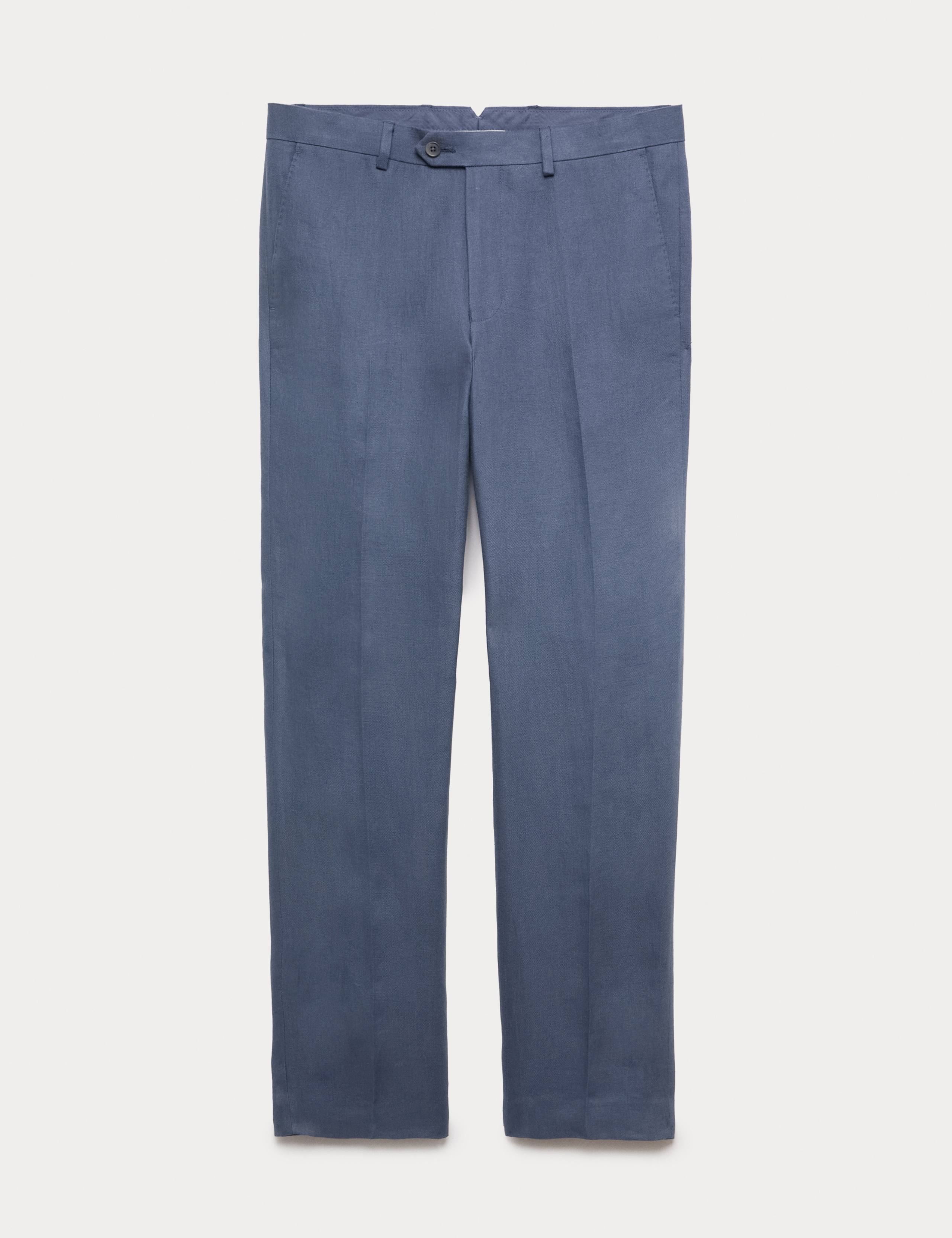 Tailored Fit Pure Linen Trousers 2 of 5