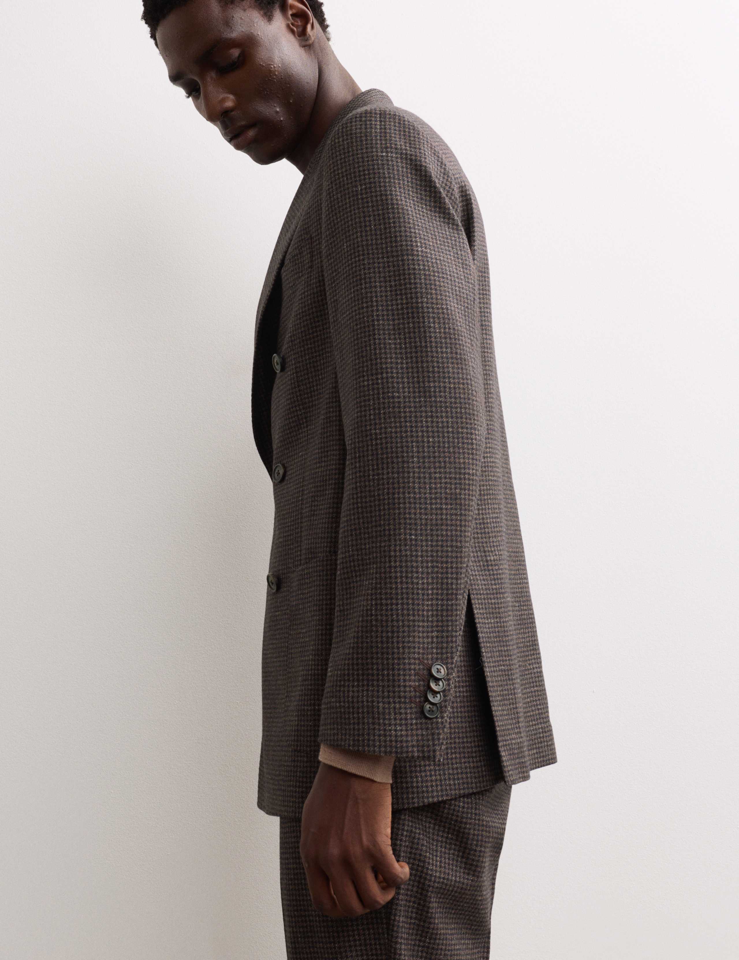 Houndstooth Double Breasted Suit Jacket 4 of 6