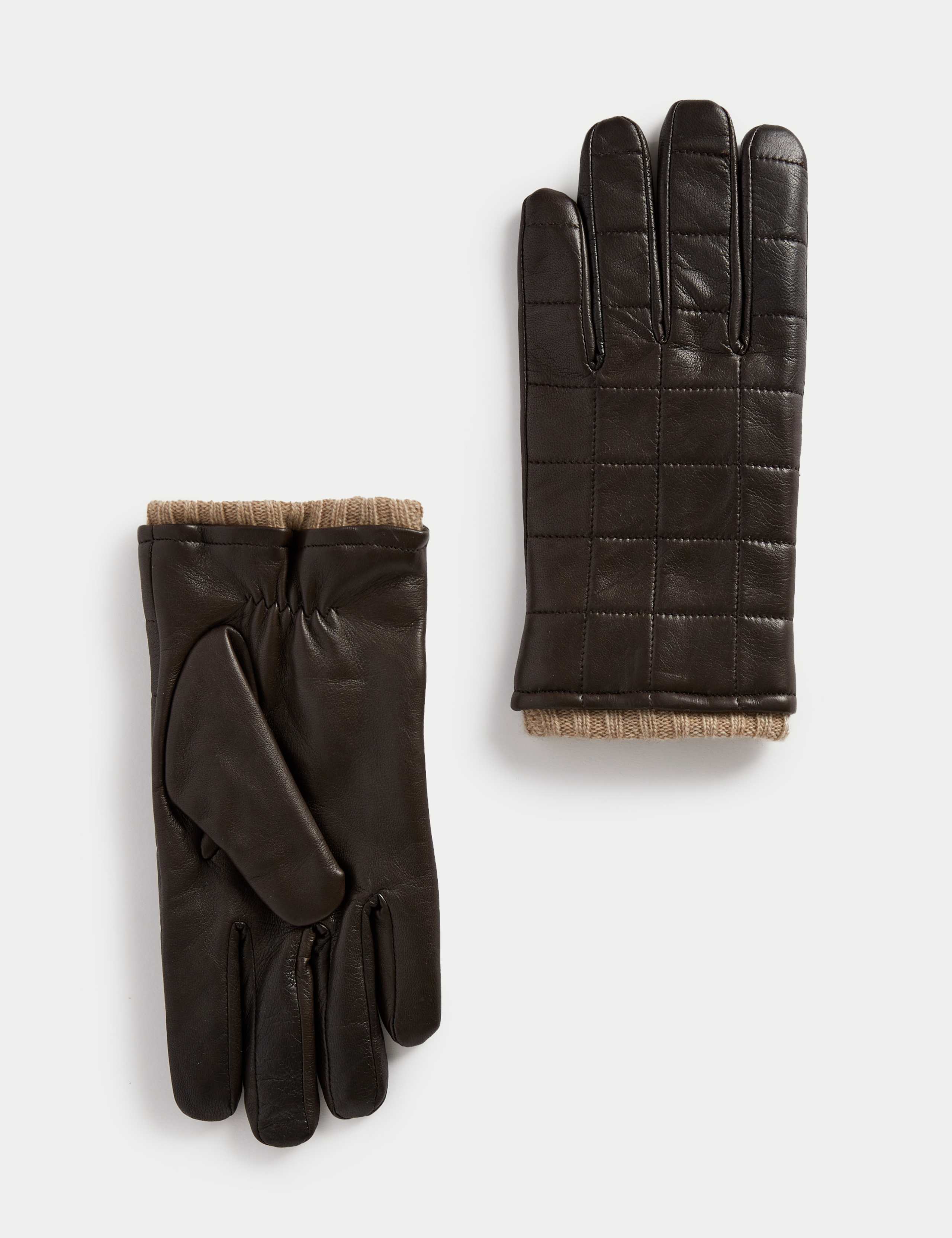 Leather Quilted Gloves 1 of 2