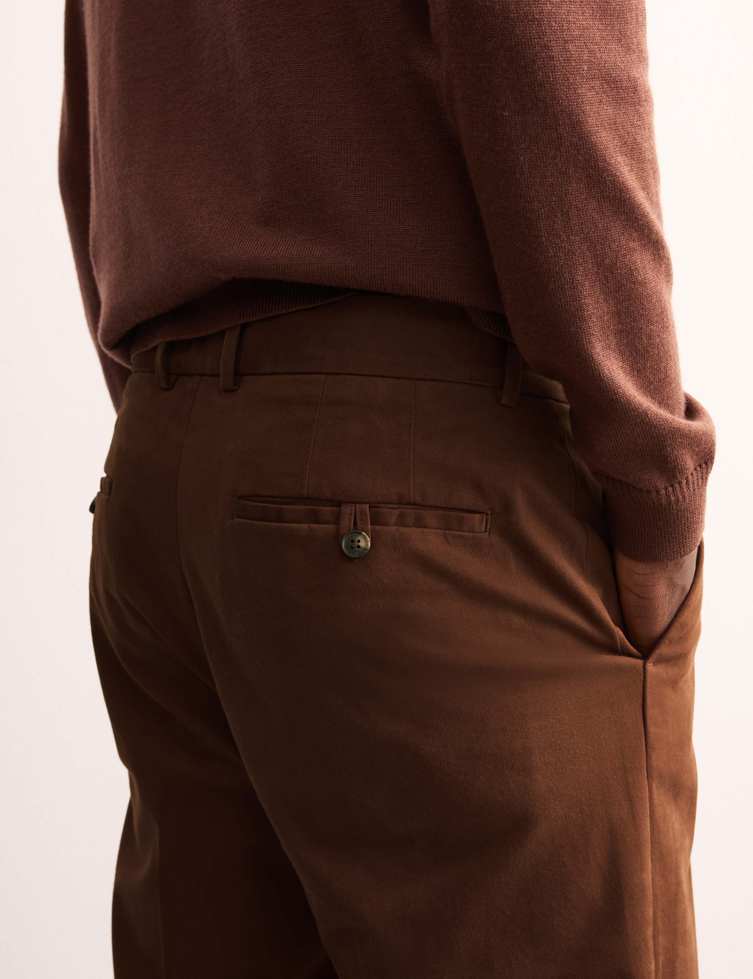 Tapered Fit Italian Flat Front Chinos 5 of 8