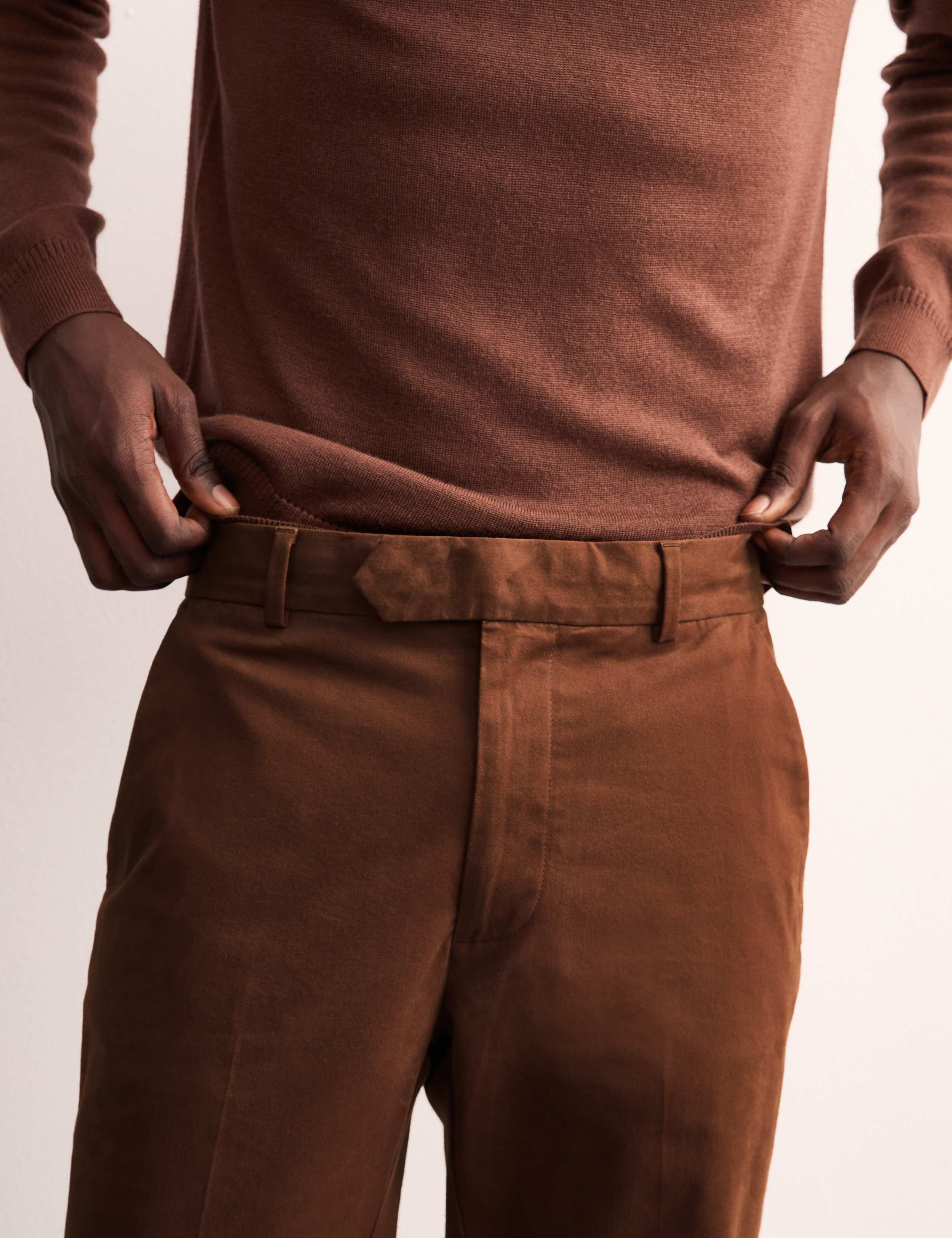 Tapered Fit Italian Flat Front Chinos 7 of 8