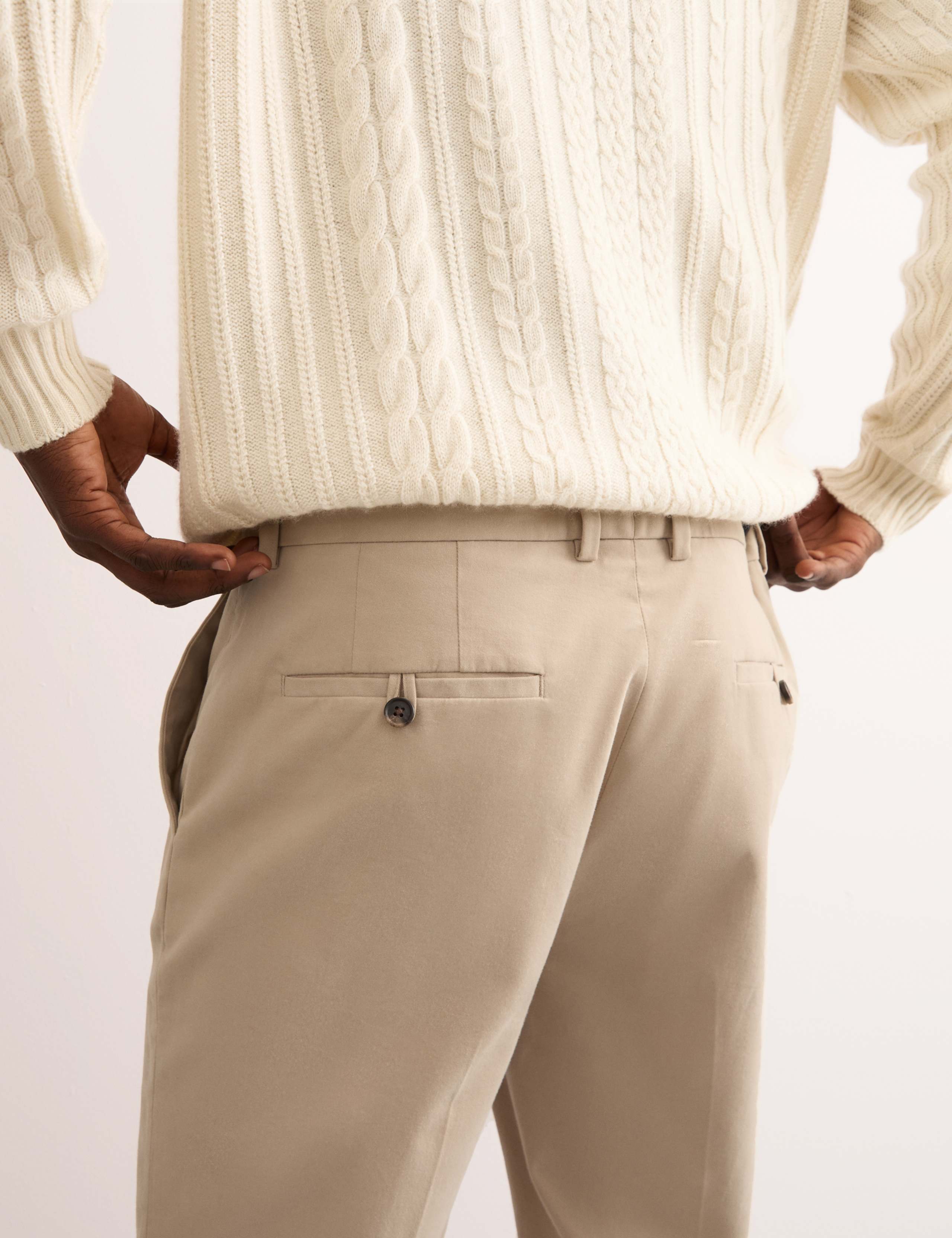 Tapered Fit Italian Flat Front Chinos 4 of 7