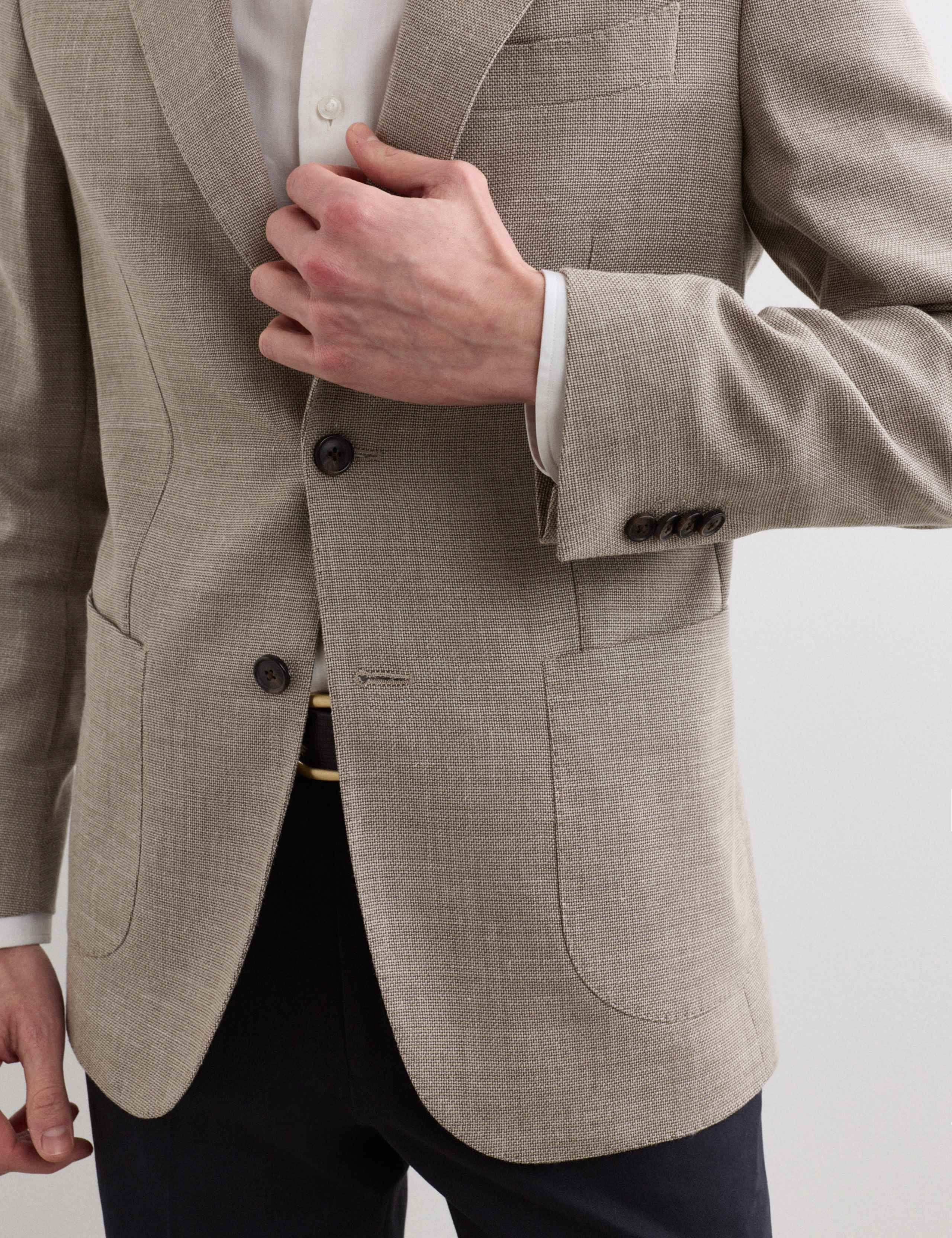 Tailored Fit Italian Wool Rich Check Blazer 3 of 8