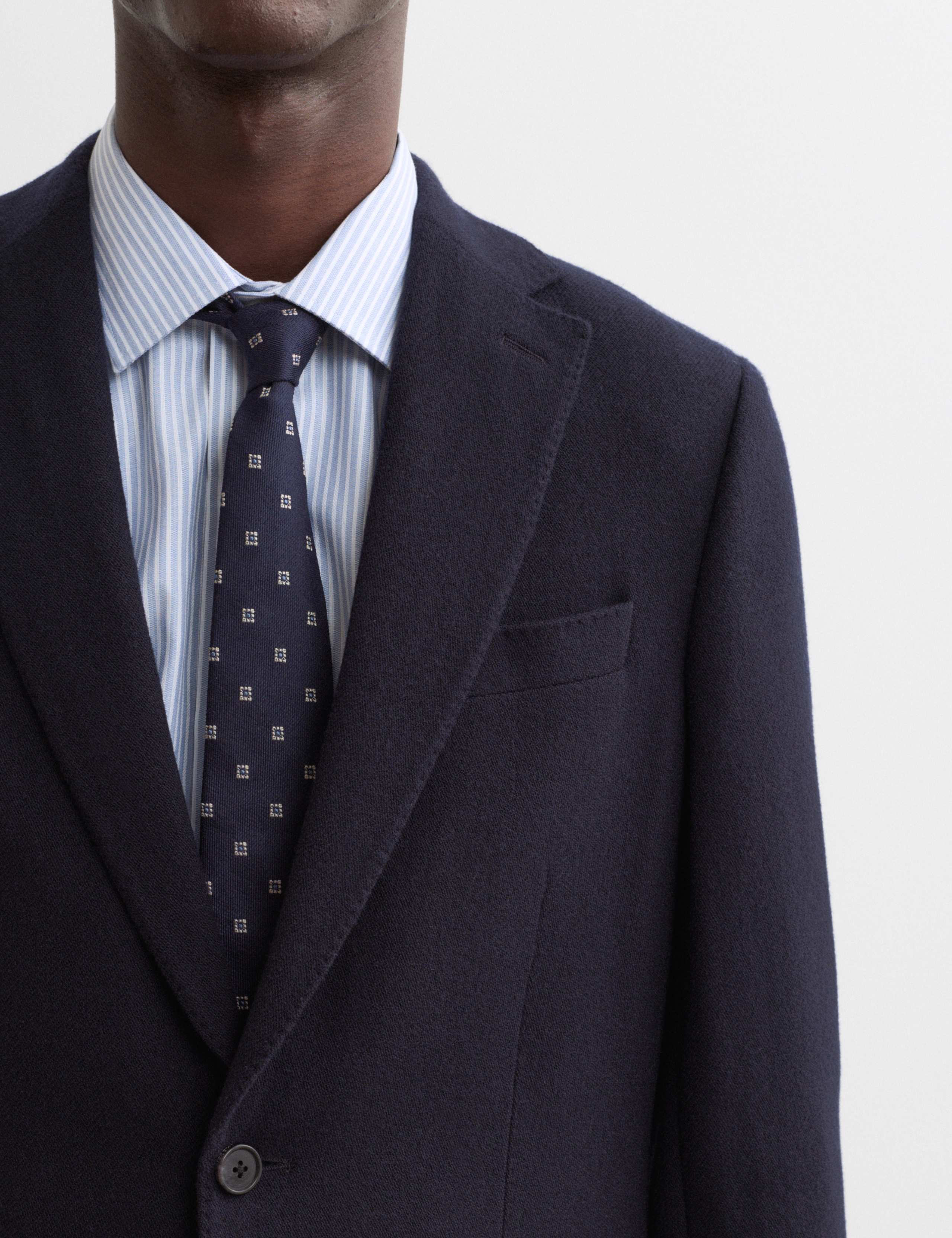 Tailored Fit Italian Wool Twill Blazer with Cashmere 5 of 8