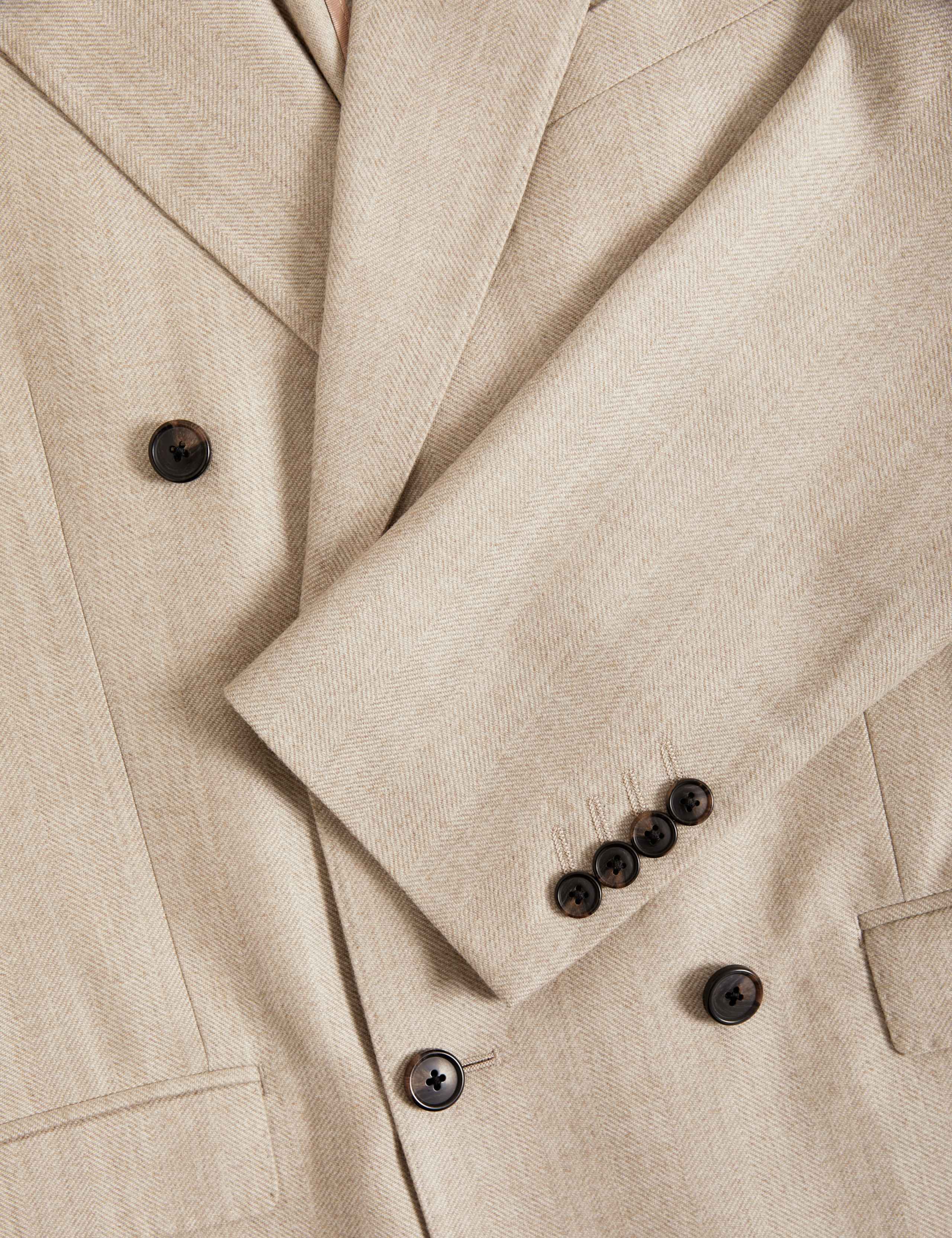 Tailored Fit Pure Wool Herringbone Jacket 3 of 8