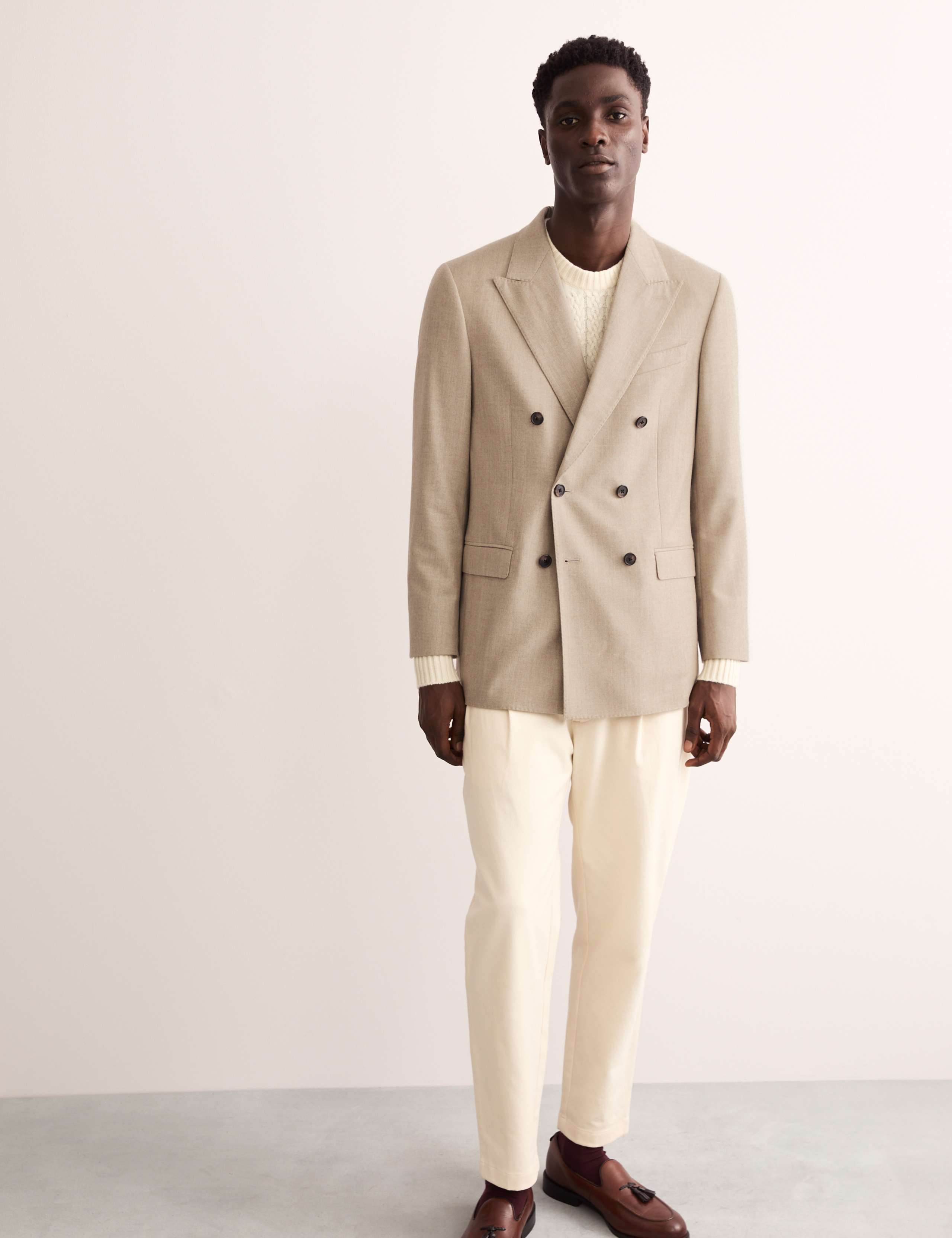 Tailored Fit Pure Wool Herringbone Jacket 5 of 8