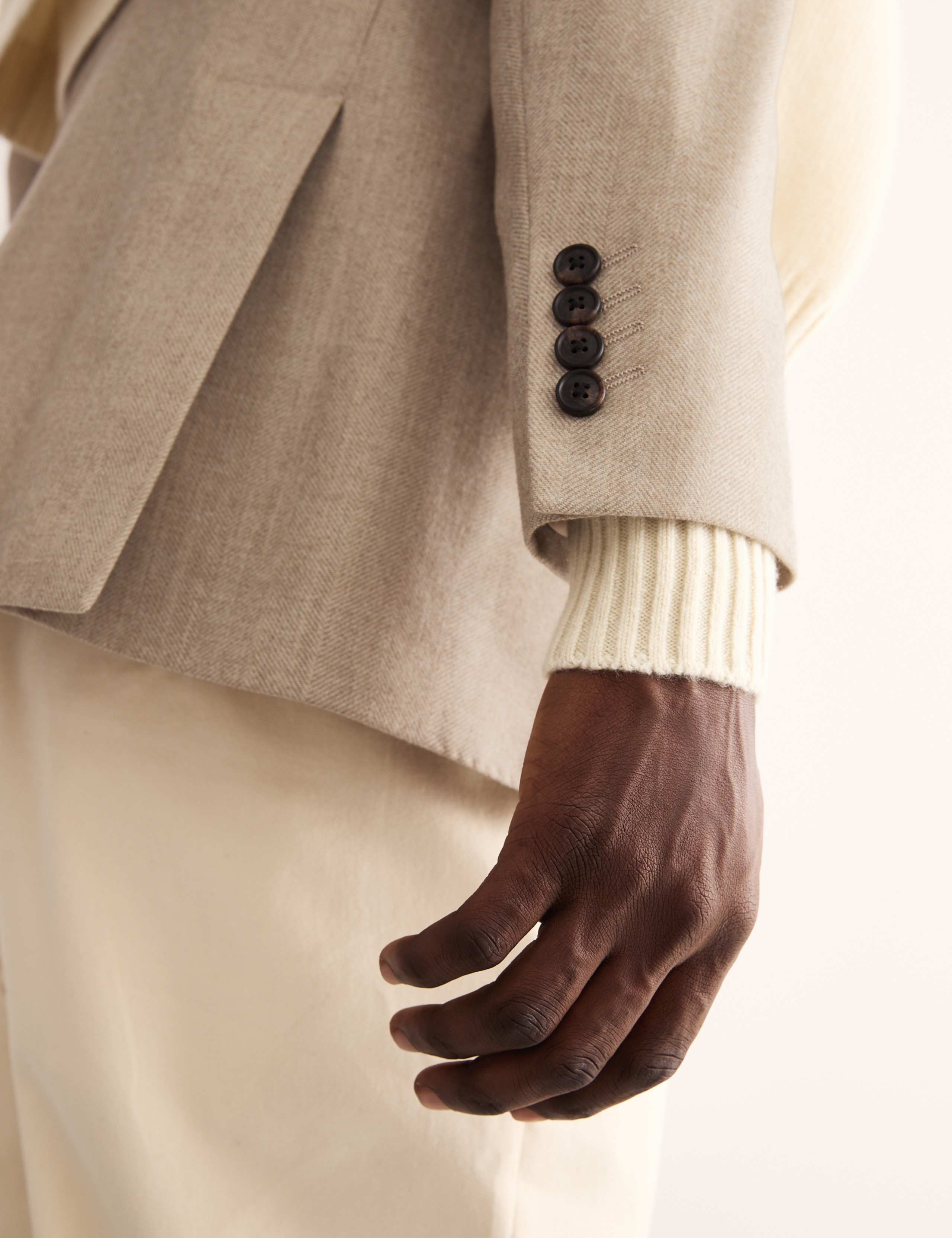 Tailored Fit Pure Wool Herringbone Jacket 8 of 8