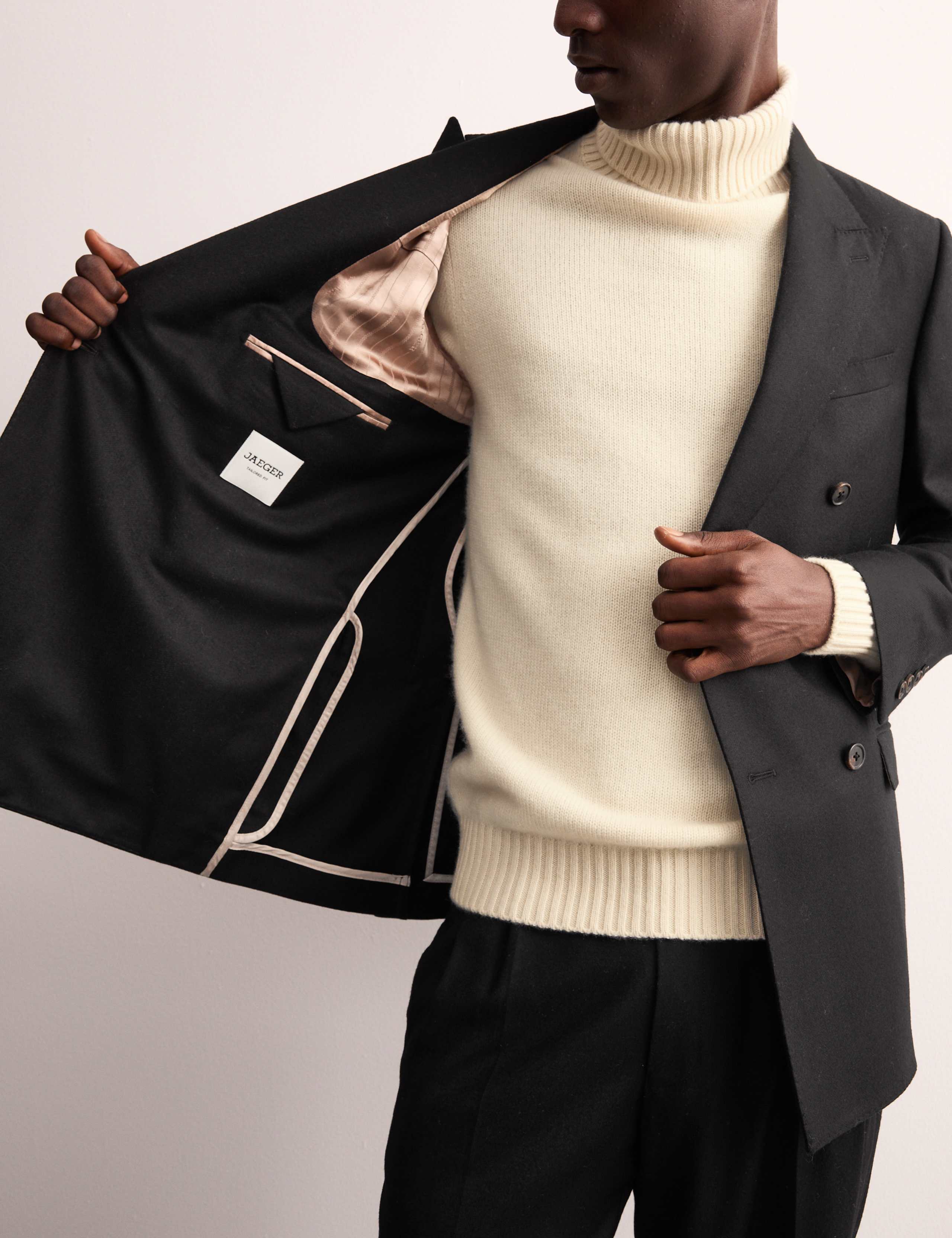 Tailored Fit Pure Wool Herringbone Jacket 3 of 7