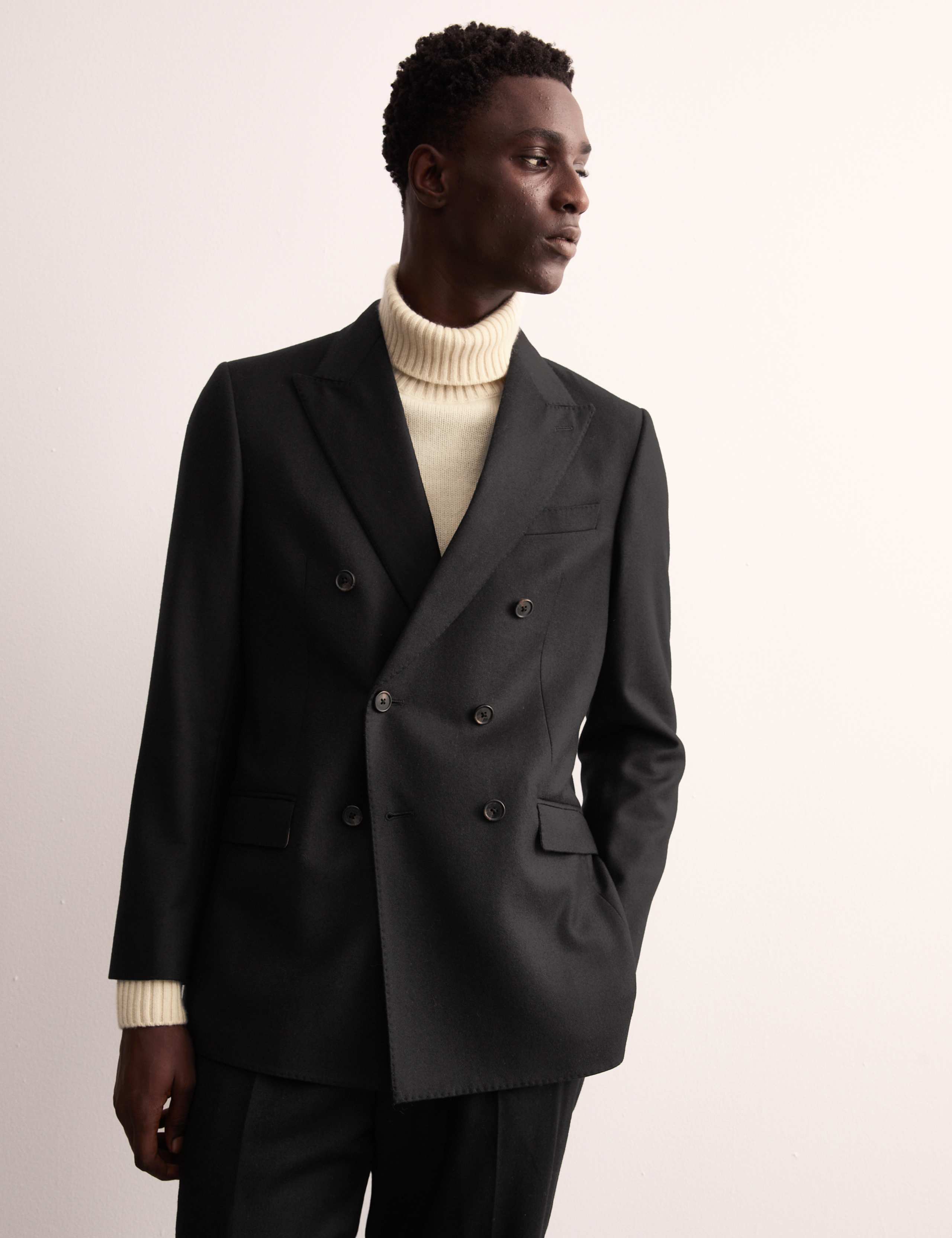 Tailored Fit Pure Wool Herringbone Jacket 4 of 7