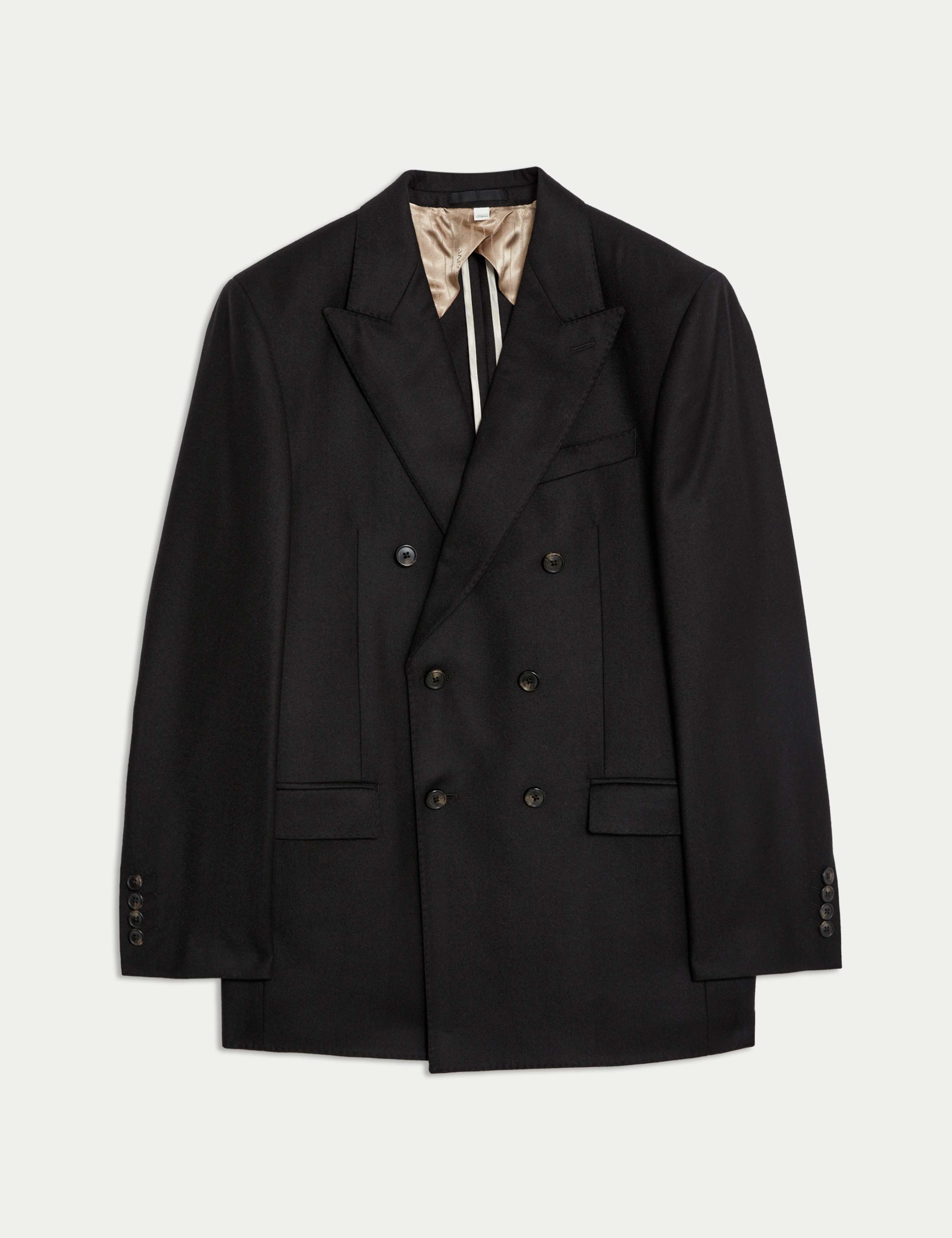 Tailored Fit Pure Wool Herringbone Jacket 2 of 7