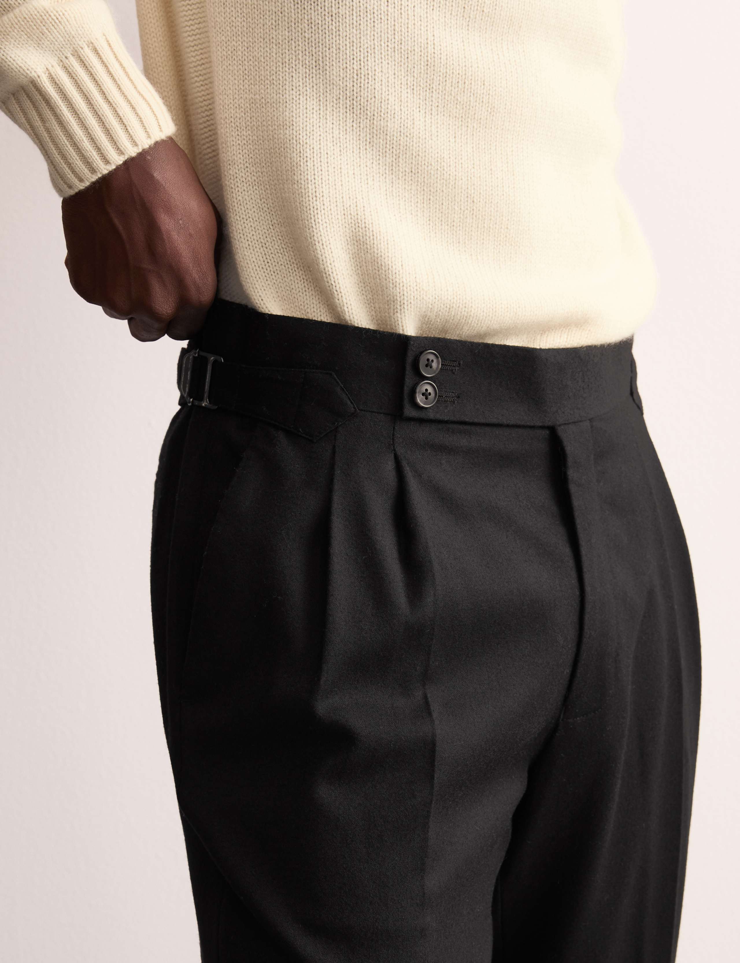 Tailored Wool Rich Trousers with Cashmere 3 of 7