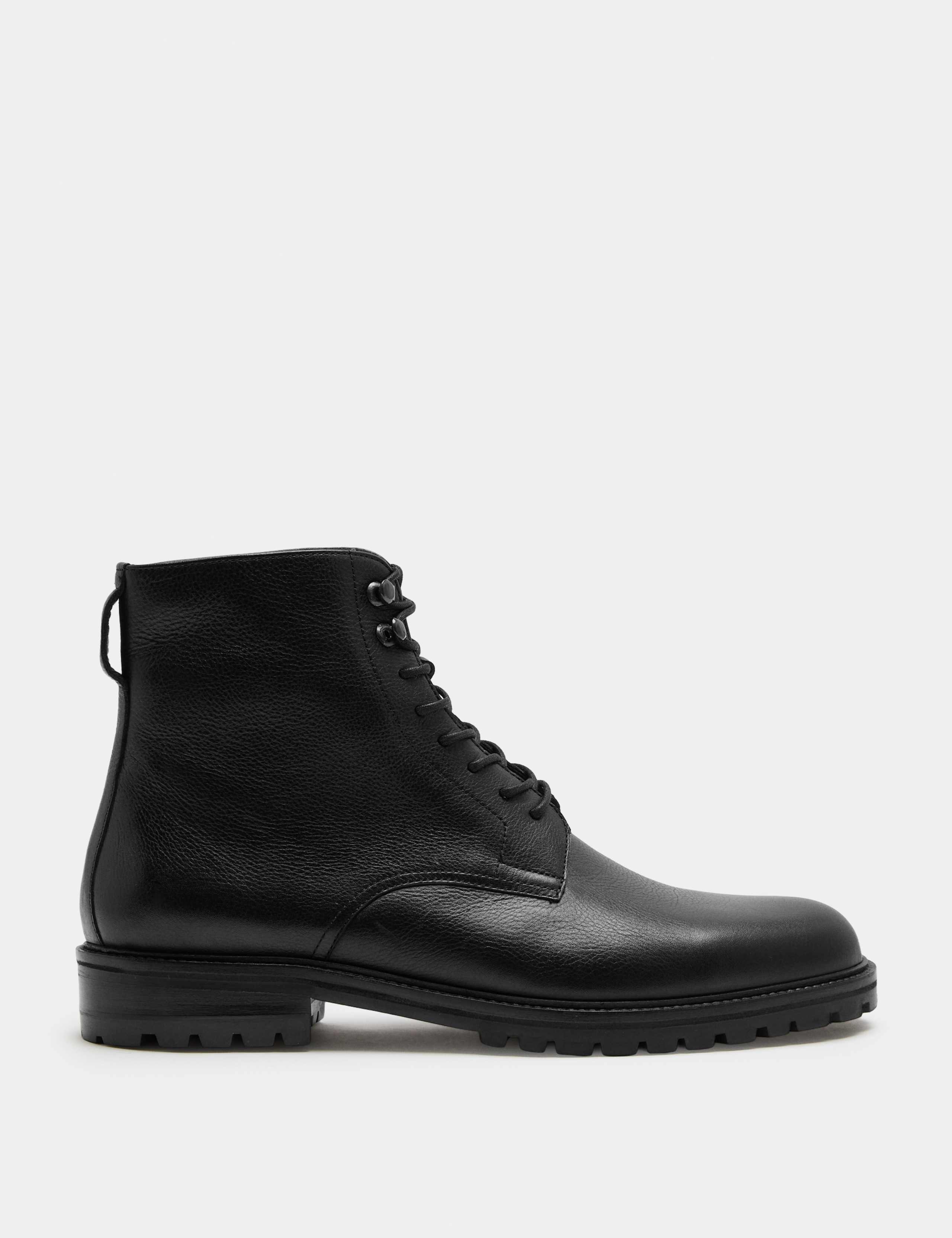Leather Lace Up Casual Boots 2 of 4