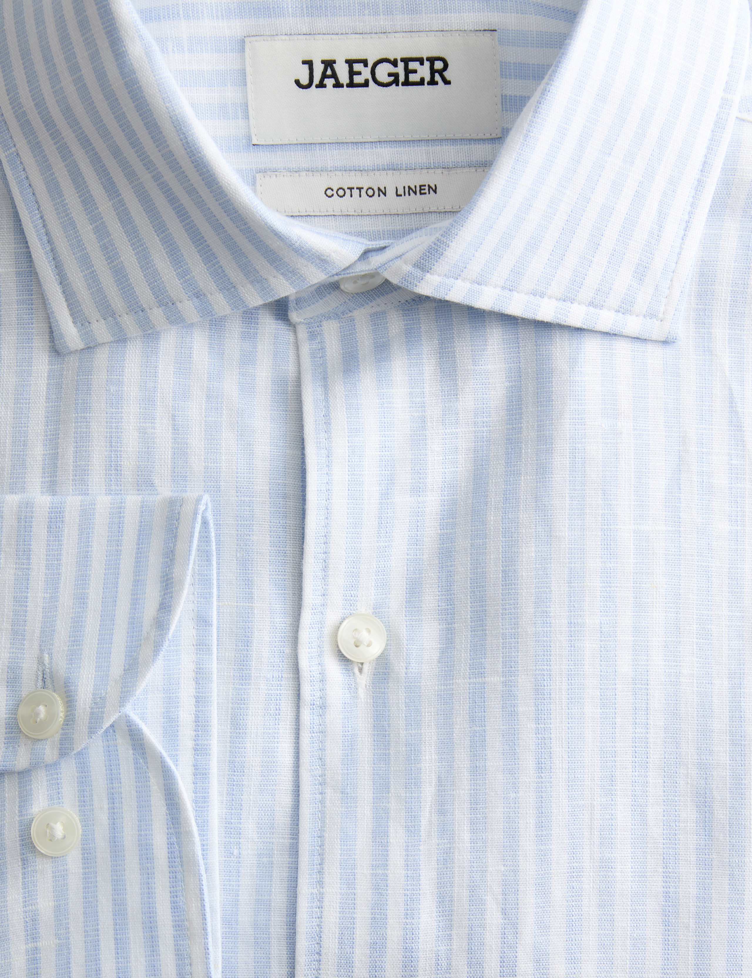 Regular Fit Linen Blend Striped Luxury Shirt 3 of 7