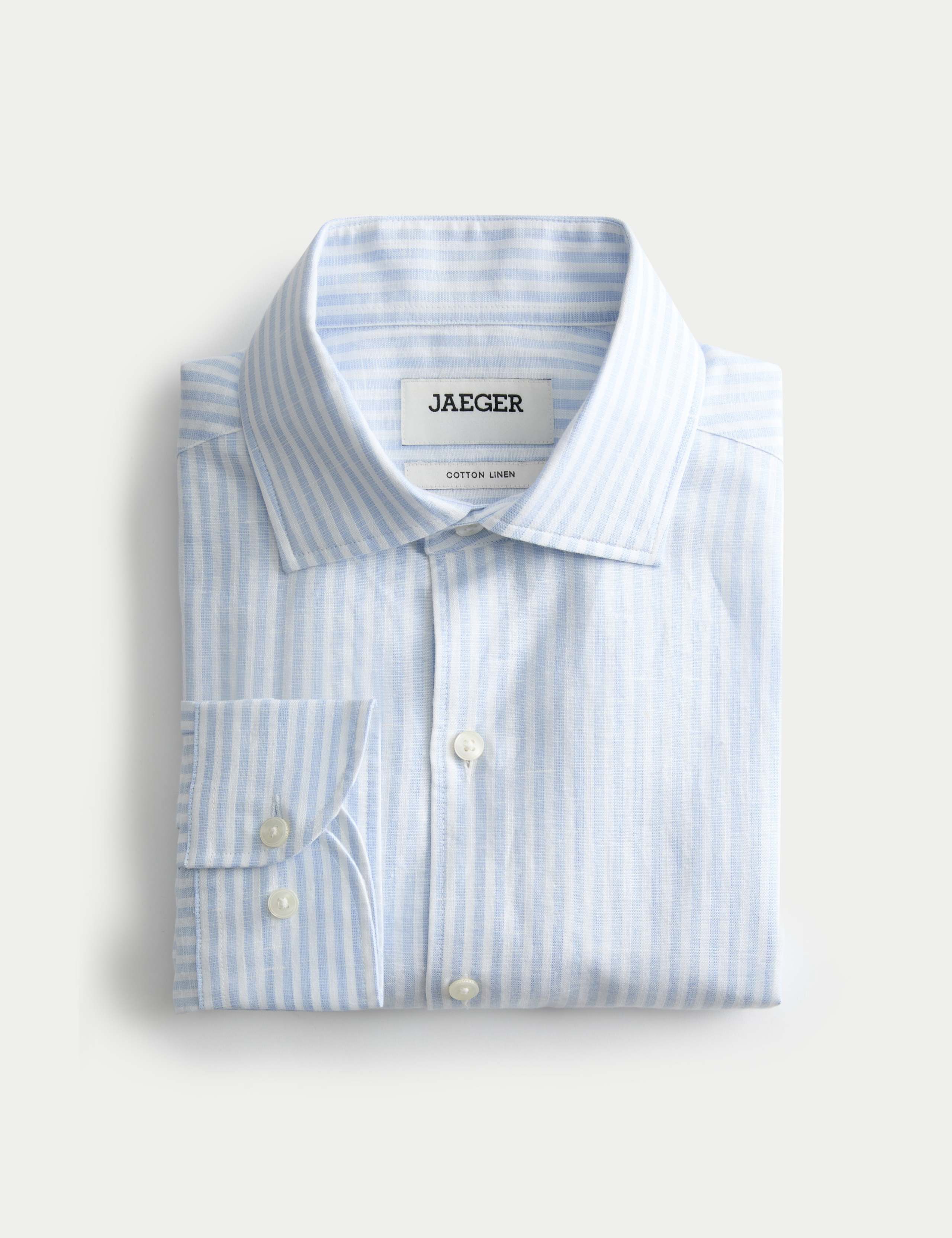 Regular Fit Luxury Linen Cotton Striped Shirt 2 of 7