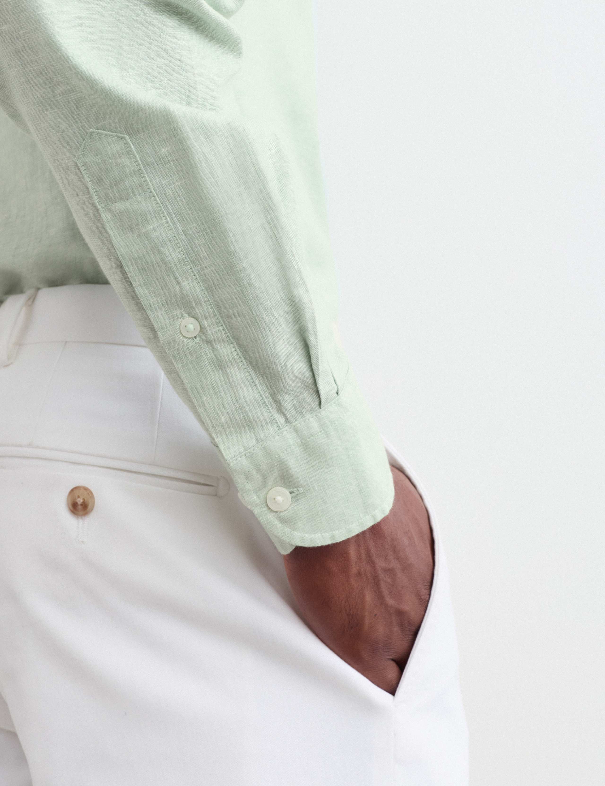 Regular Fit Luxury Linen Cotton Shirt 5 of 8