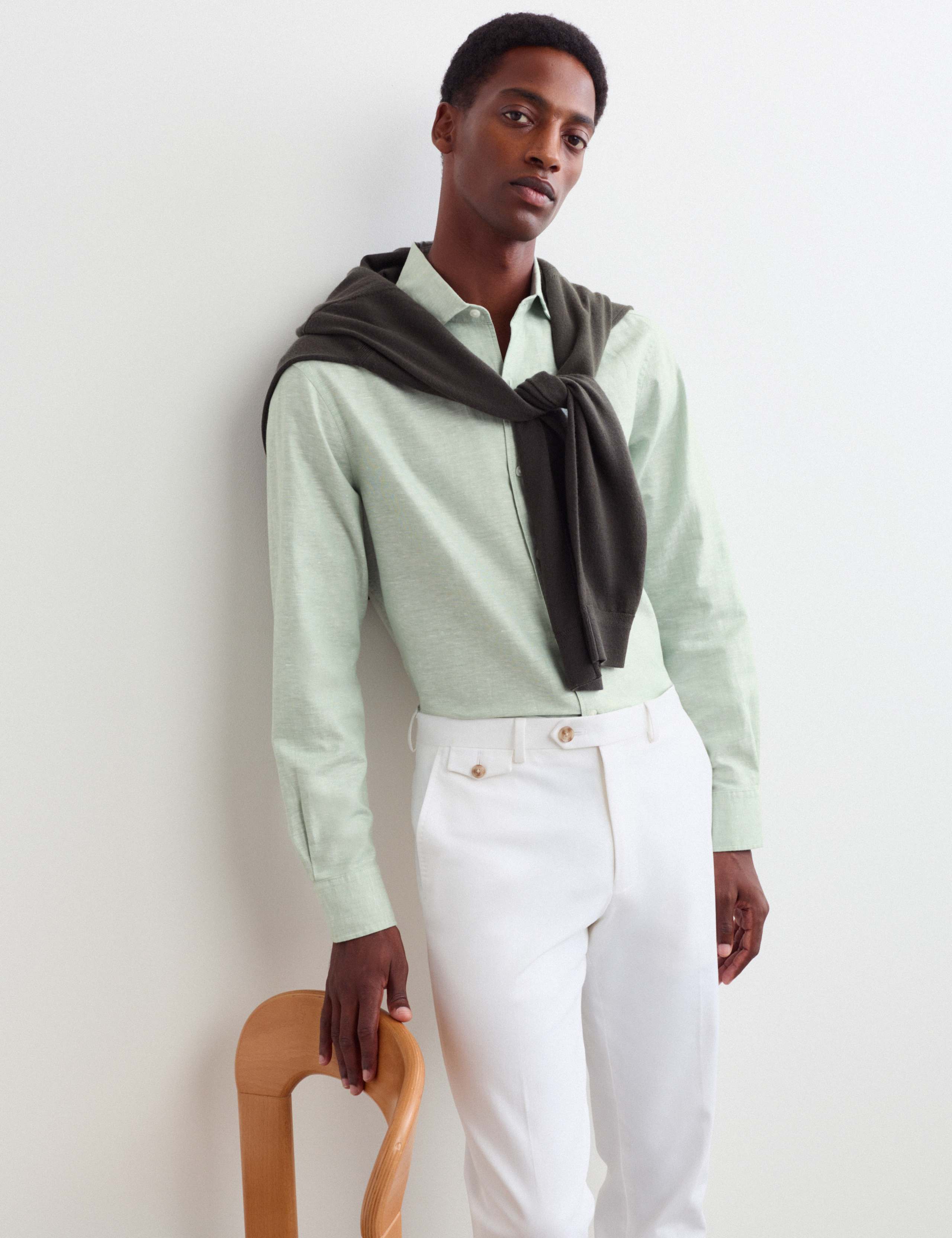 Regular Fit Luxury Linen Cotton Shirt 7 of 8